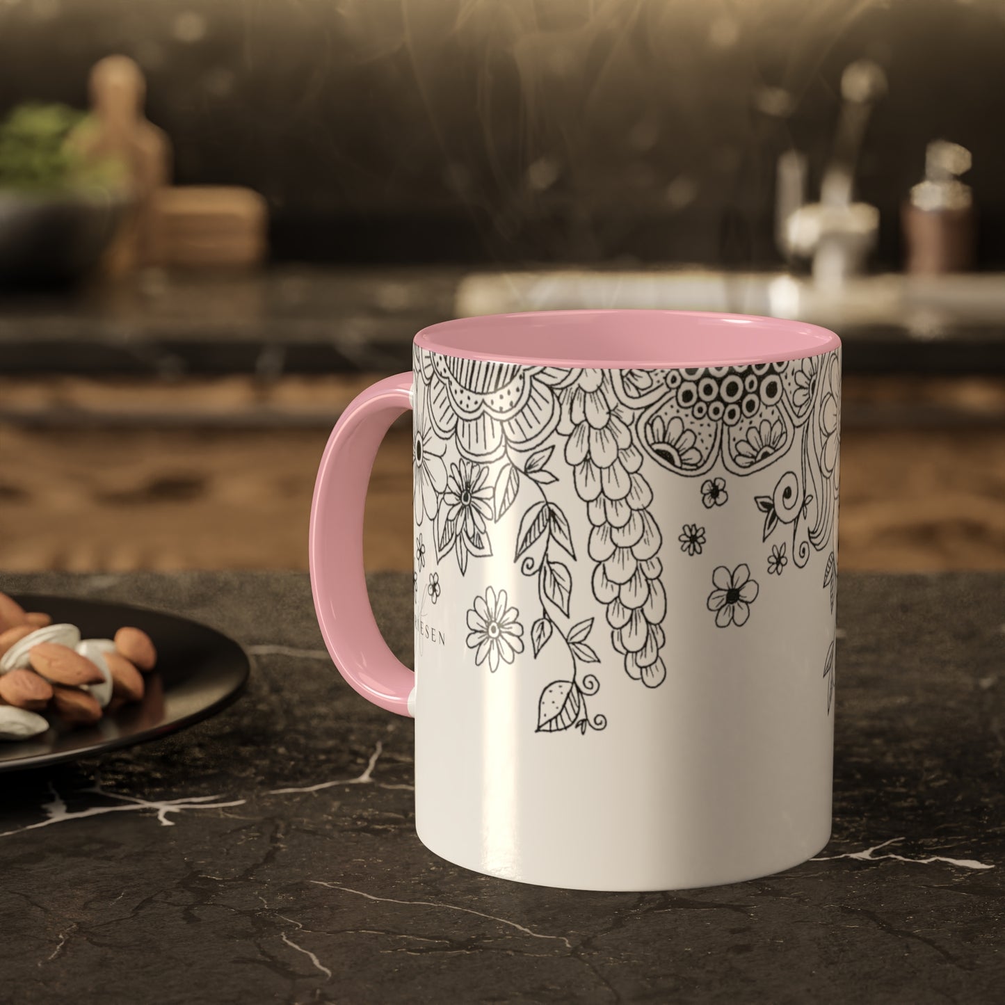Colorful Flower Mugs, 11oz