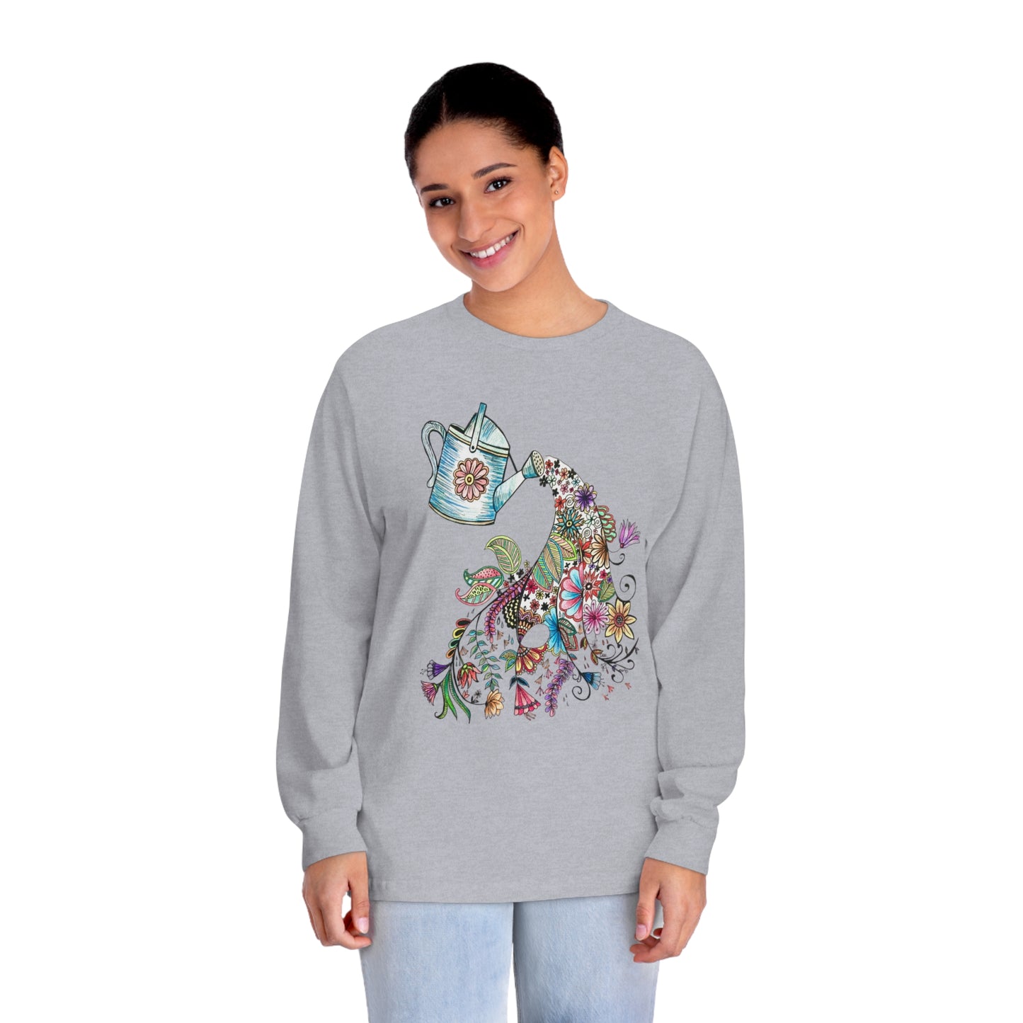 Unisex Classic Long Sleeve T-Shirt (Watering Can)