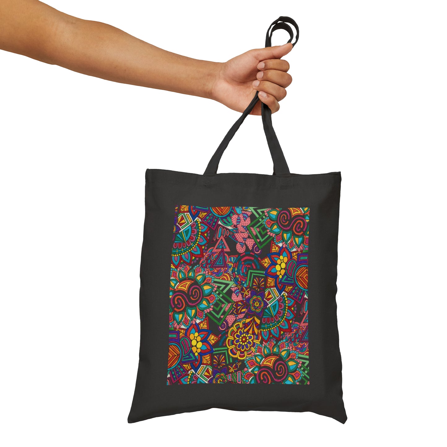 Cotton Canvas Tote Bag (Splash of Colour)