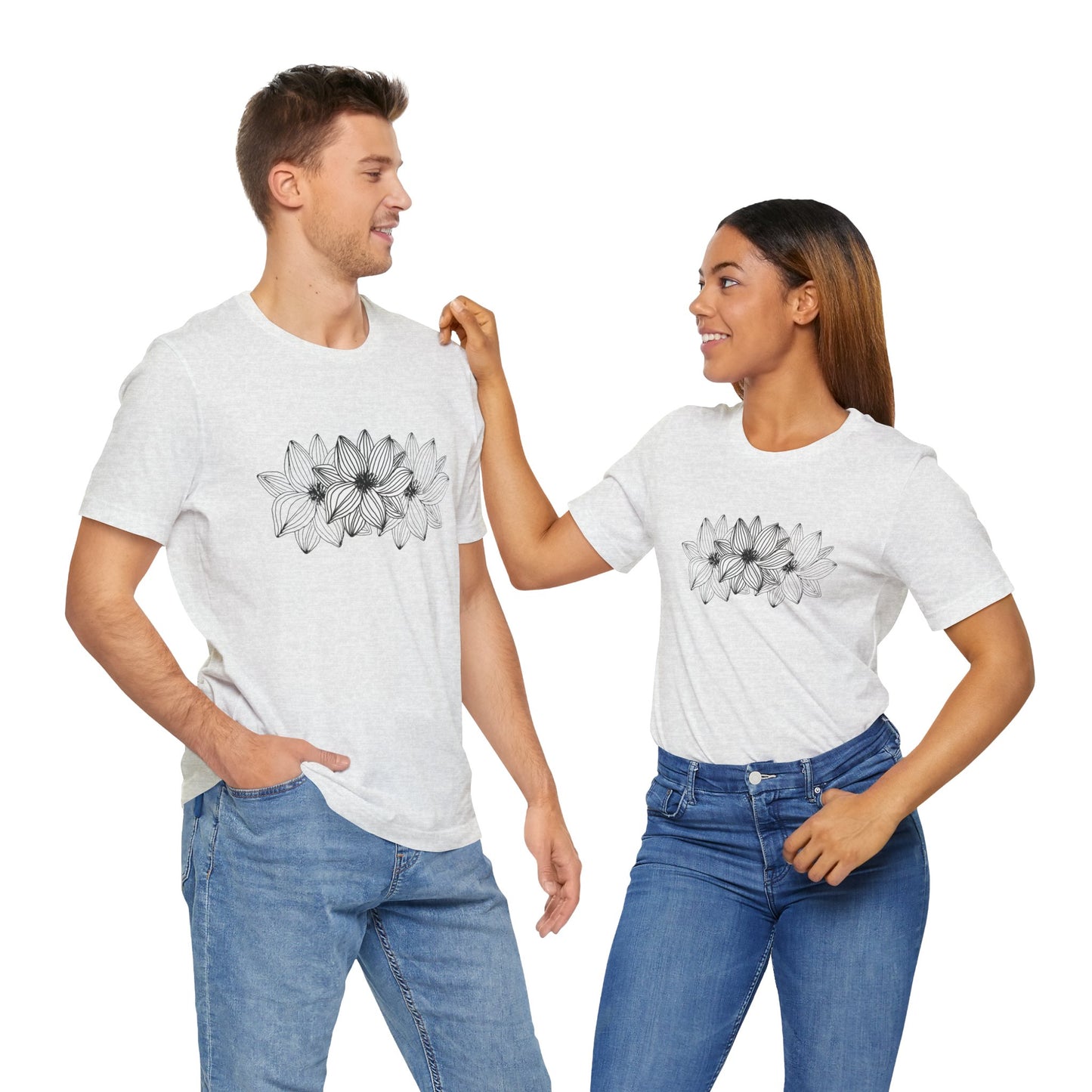 Unisex Jersey Short Sleeve Tee (Triple Flower)