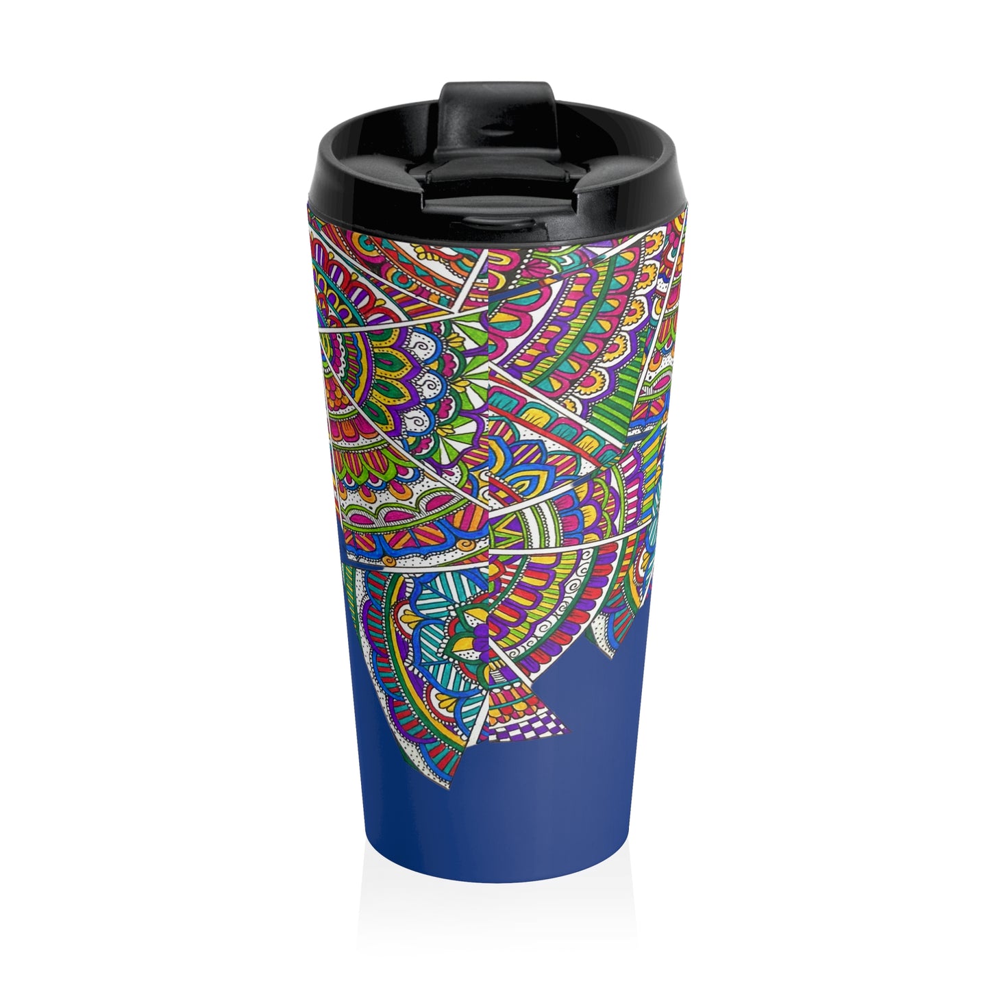 Stainless Steel Travel Mug (Blue)