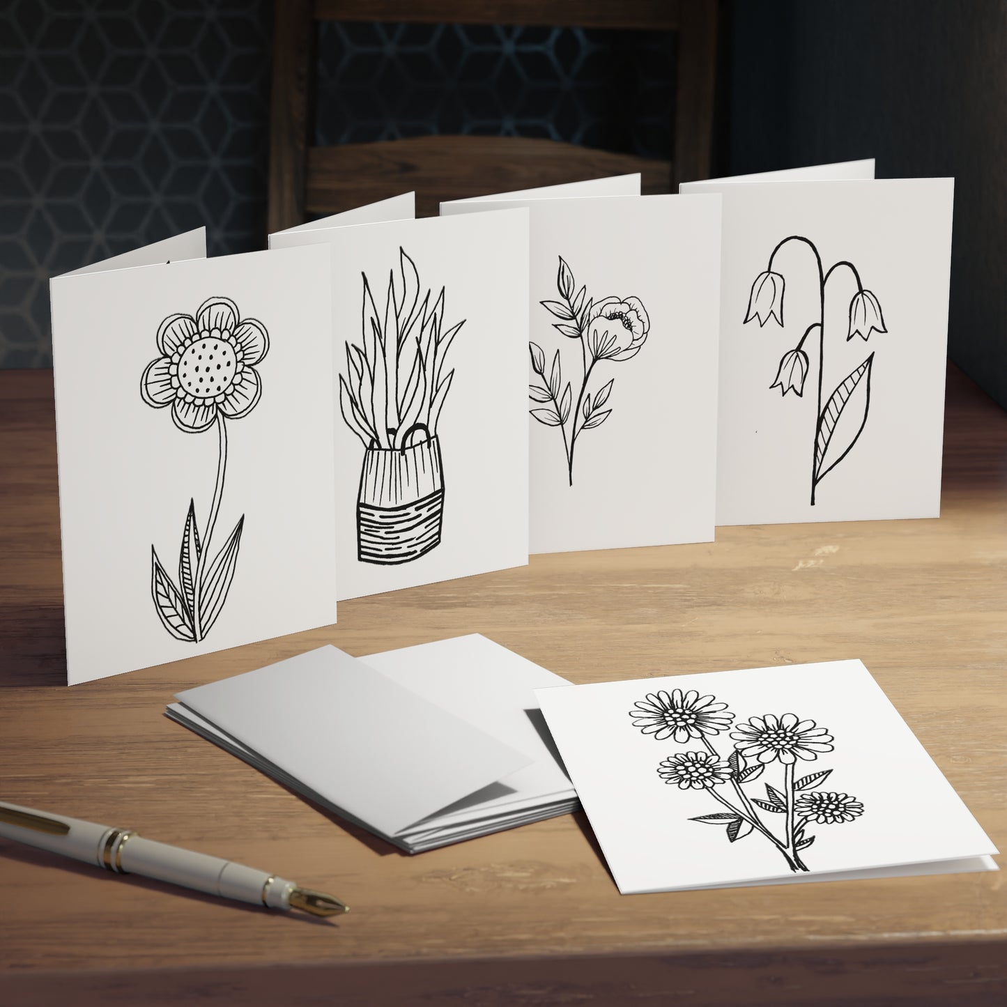 Colour Me Cards (5-Pack) Flowers