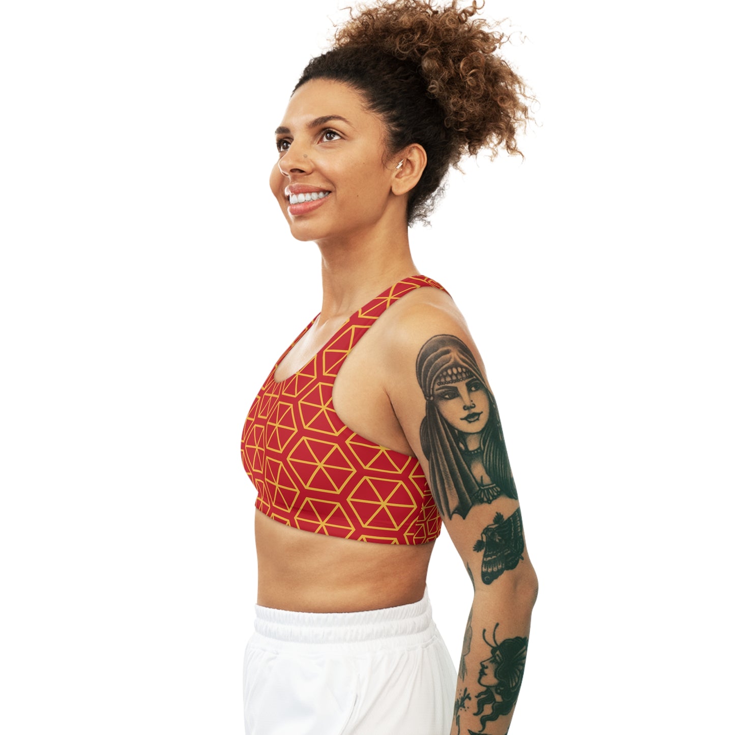 Sports Bra (Octagon Chic- Red)