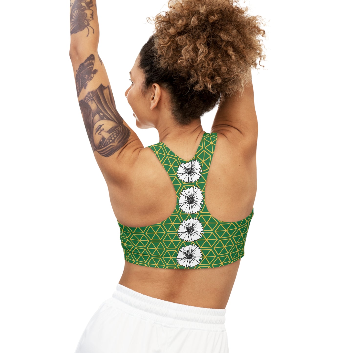 Sports Bra (Octagon Chic- Green)