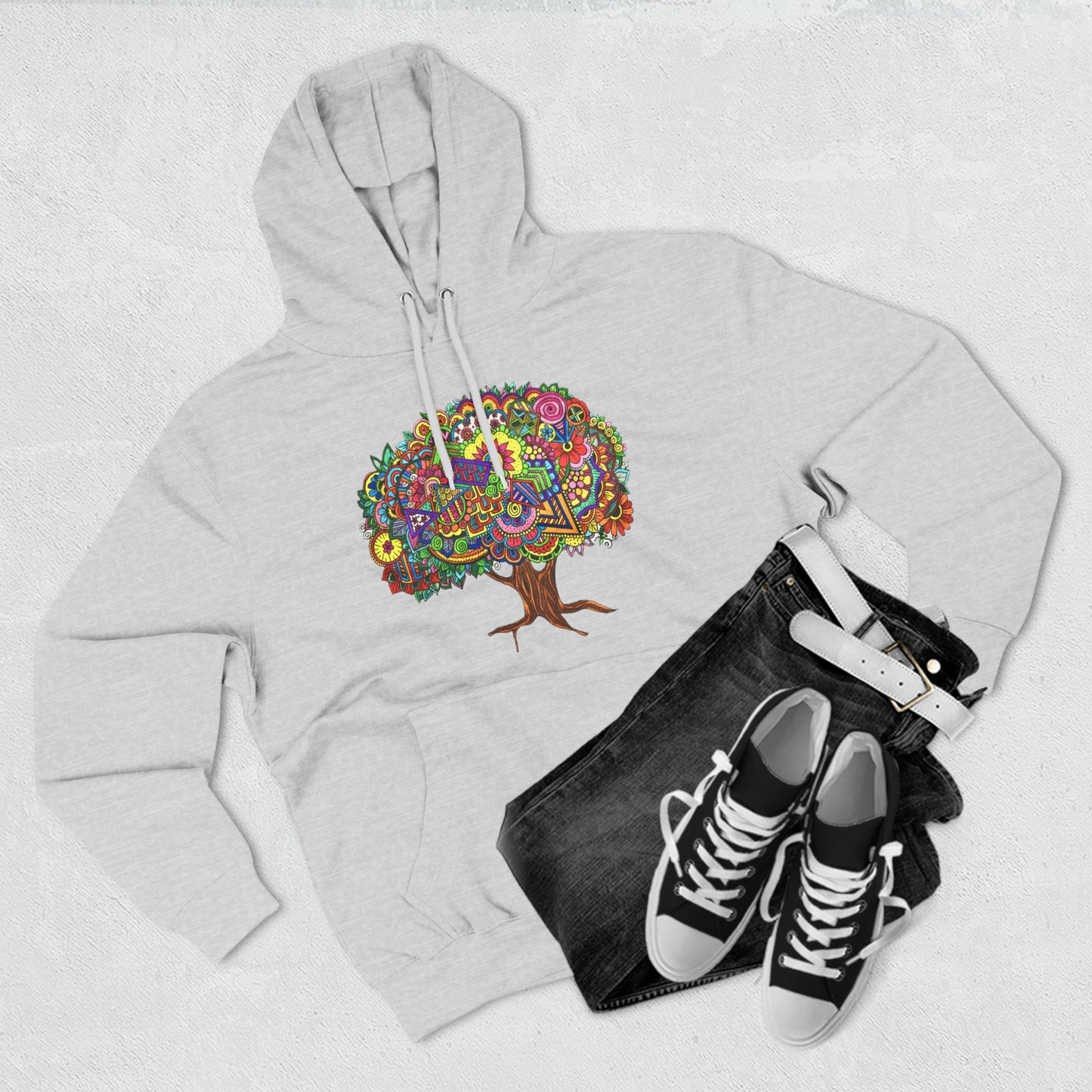 Three-Panel Fleece Hoodie (Tree of Eden)