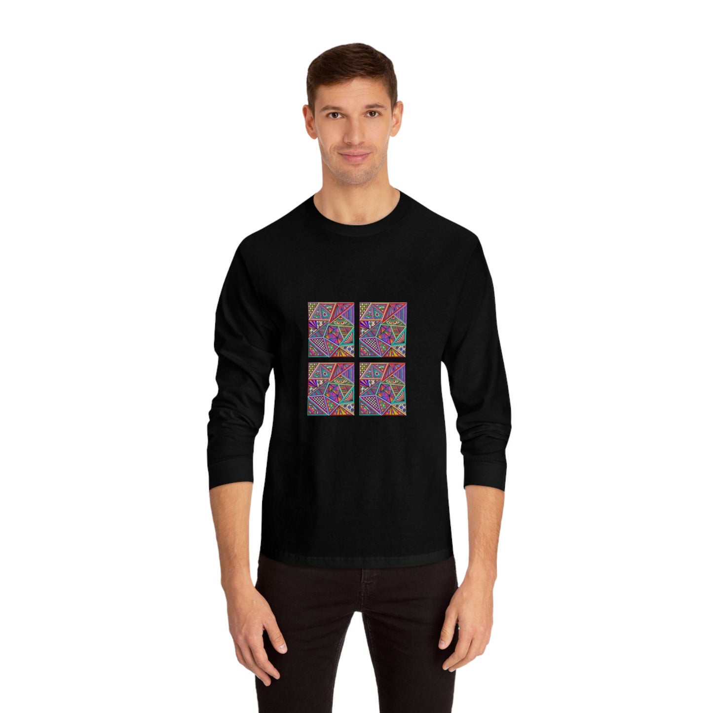 Classic Long Sleeve T-Shirt (Colourful Window)