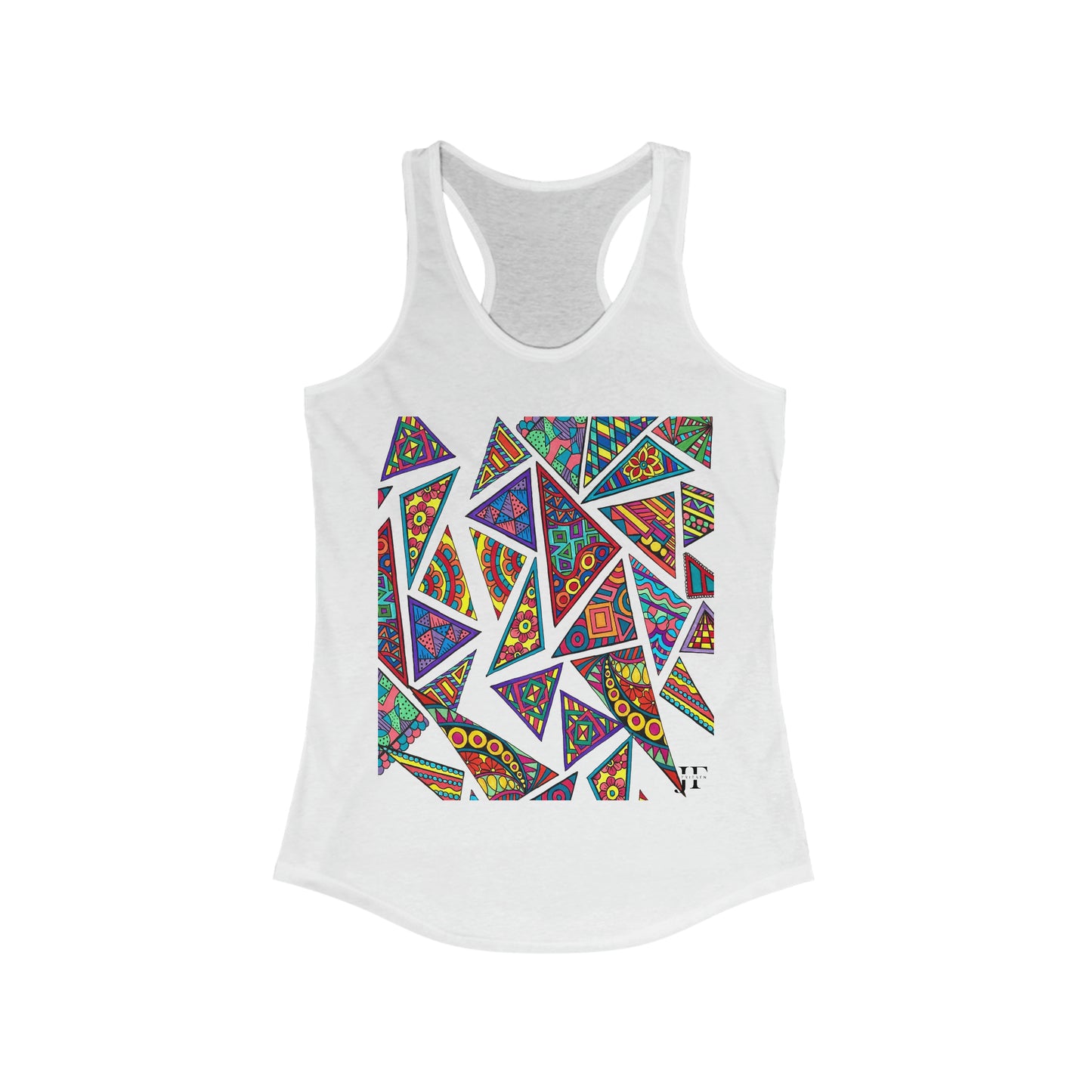 Women's Ideal Racerback Tank (Triangles)