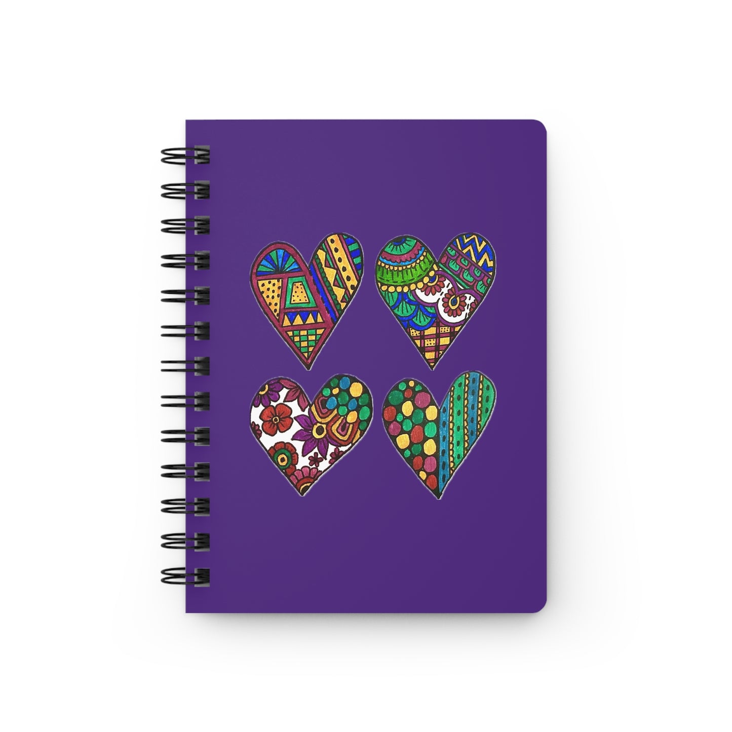 Spiral Bound Journal (Coloured Hearts)