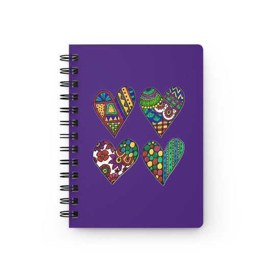 Spiral Bound Journal (Coloured Hearts)