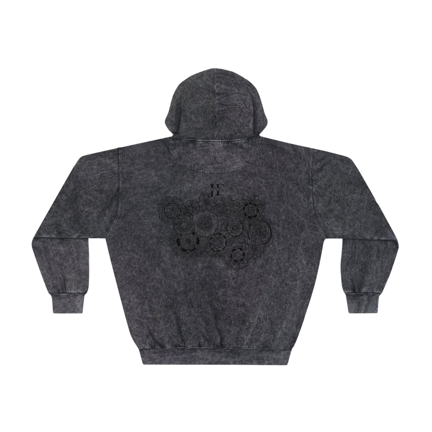 Unisex Mineral Wash Hoodie (Triple Flower)