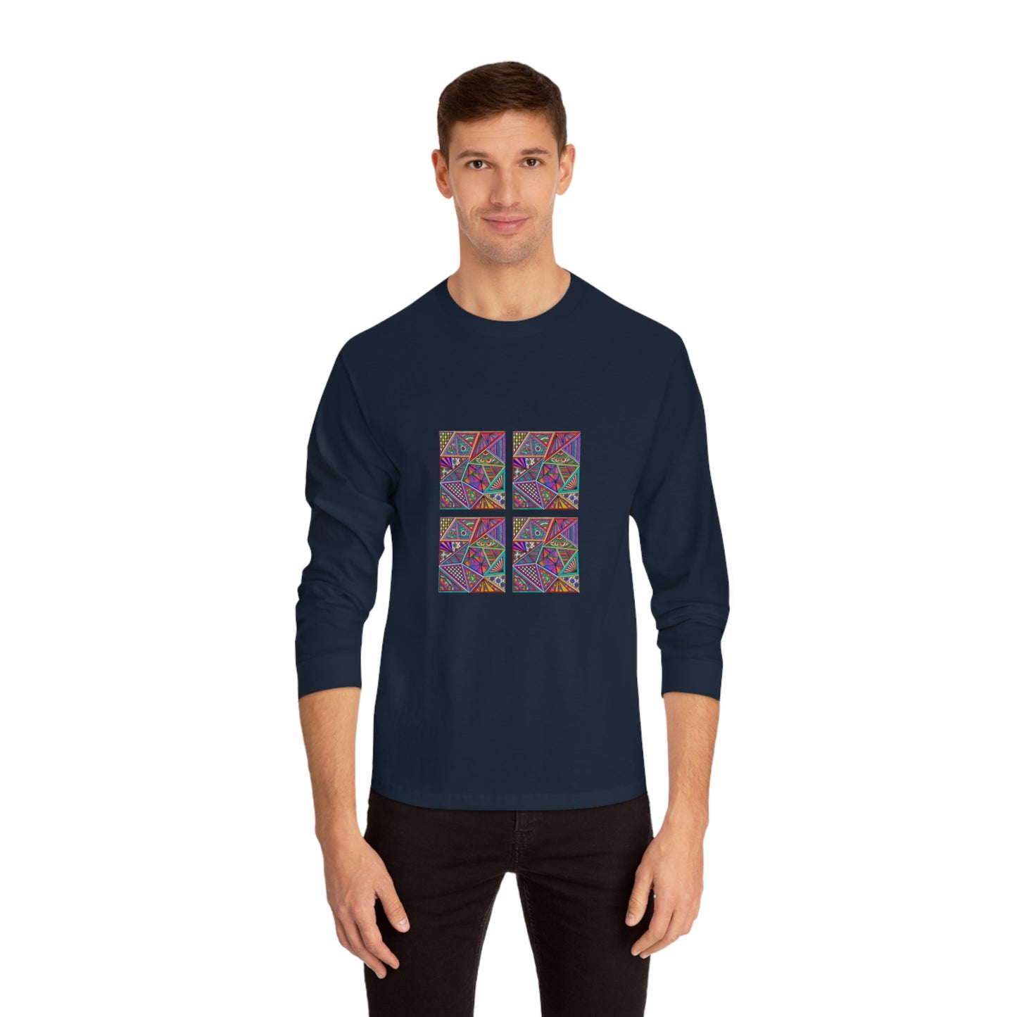 Classic Long Sleeve T-Shirt (Colourful Window)