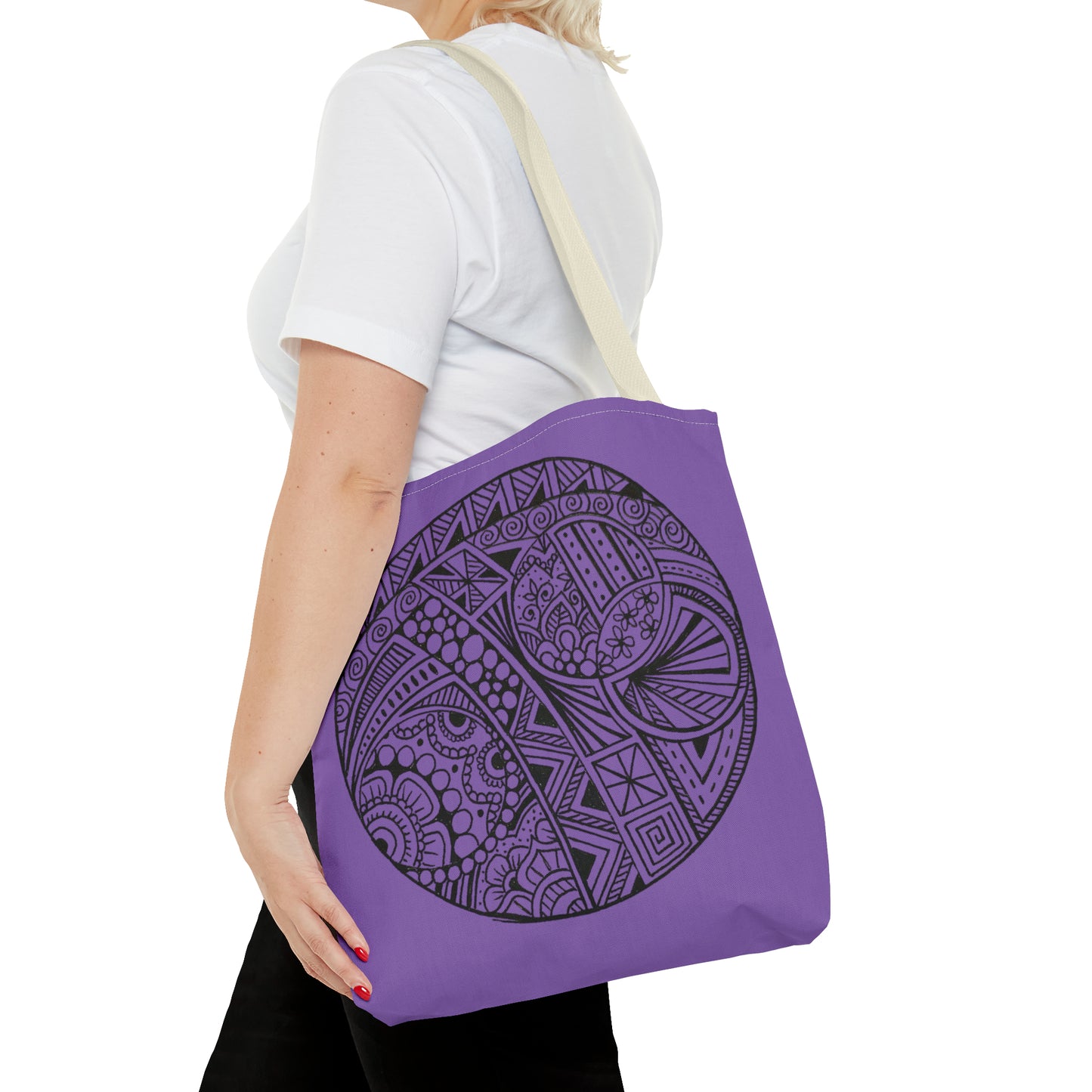 Tote Bag (Purple Circle)