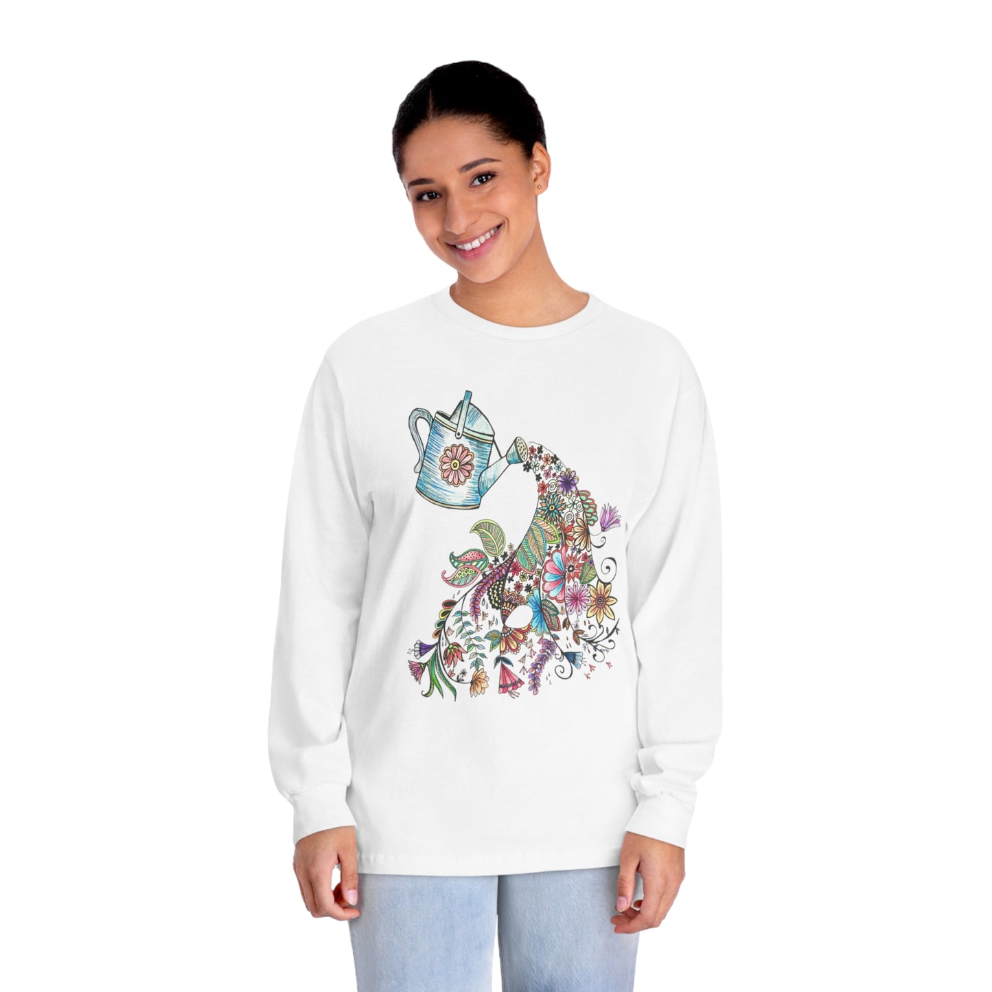 Unisex Classic Long Sleeve T-Shirt (Watering Can)