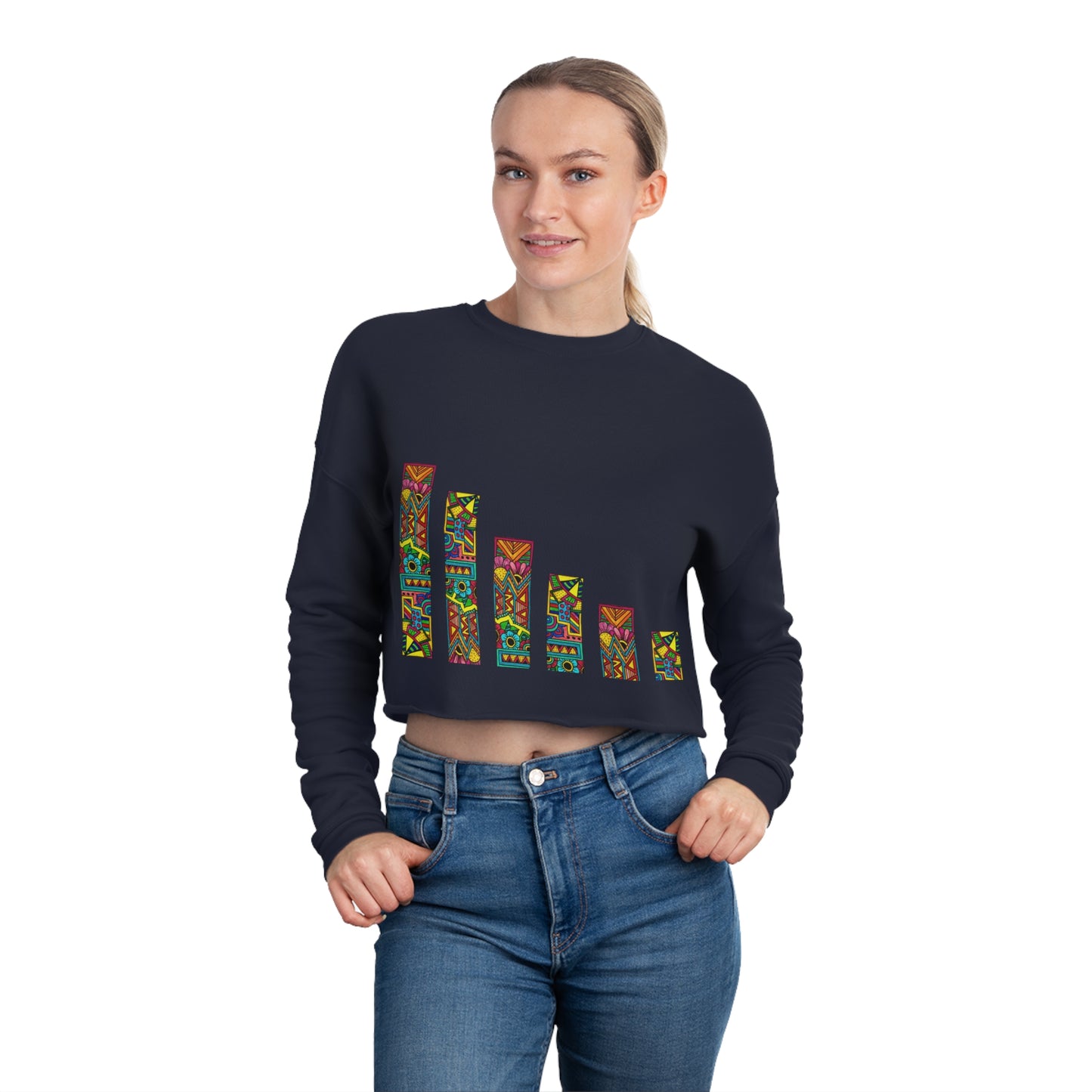 Women's Cropped Sweatshirt (Battery)