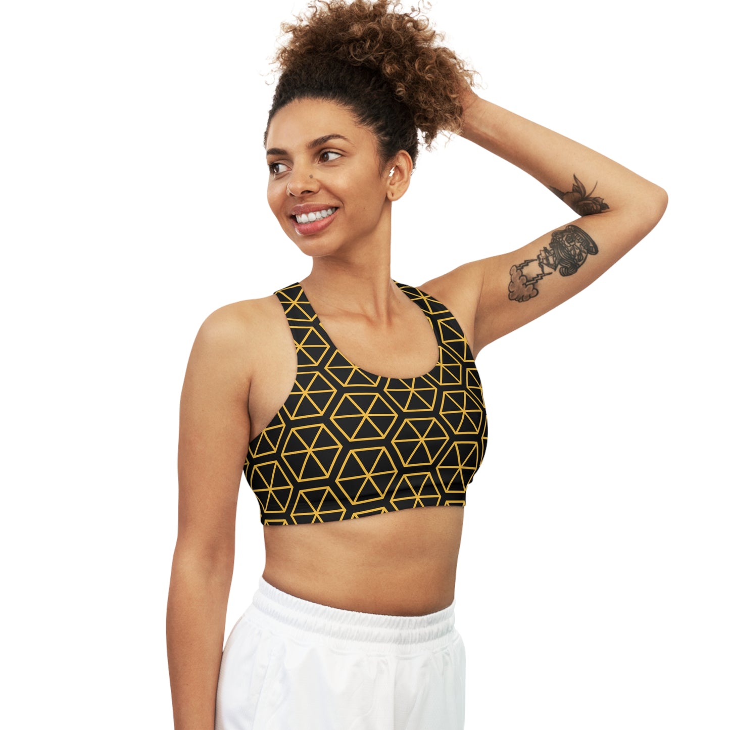 Sports Bra (Octagon Chic- Black)