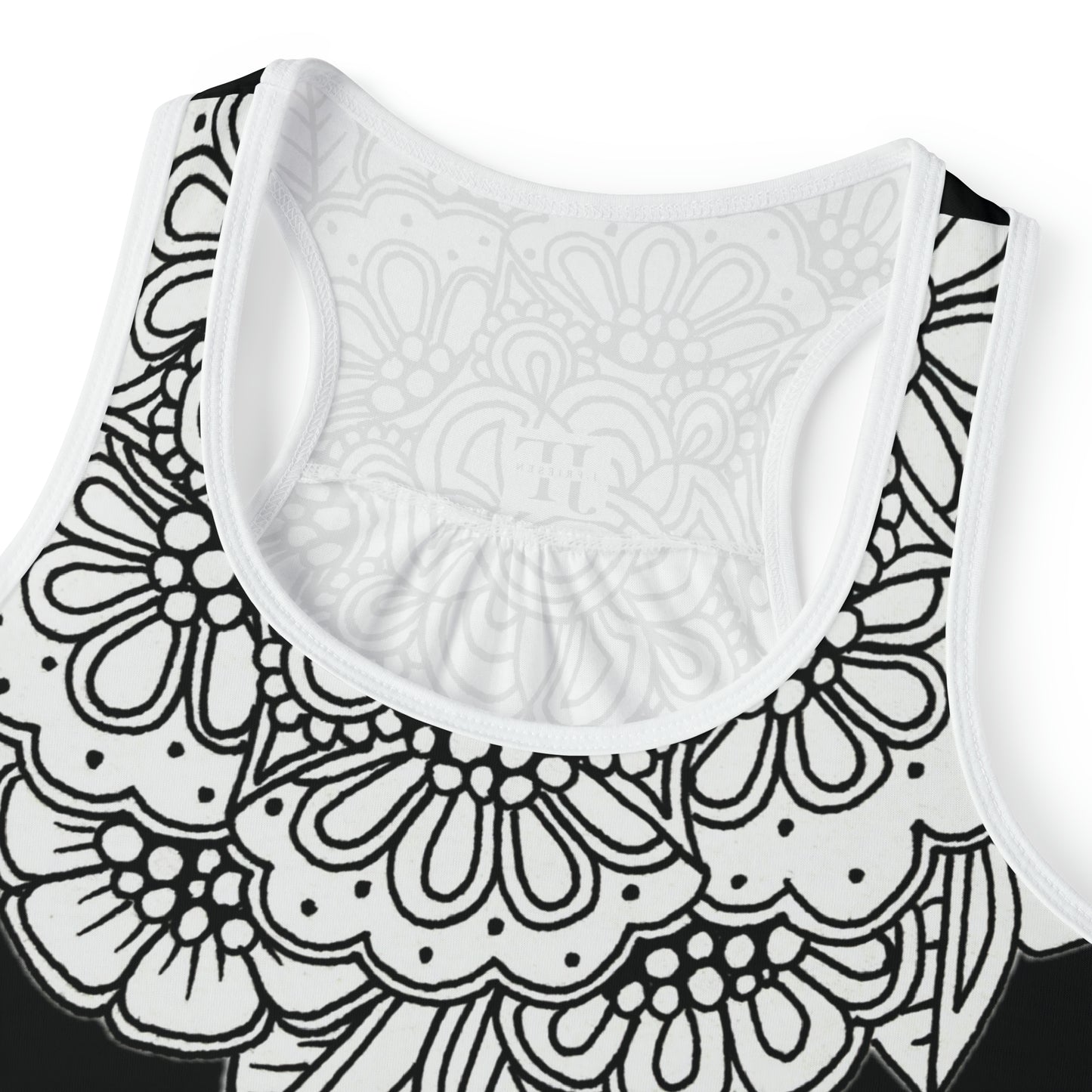 Women's Tank Top (Mandala Collar- Black)