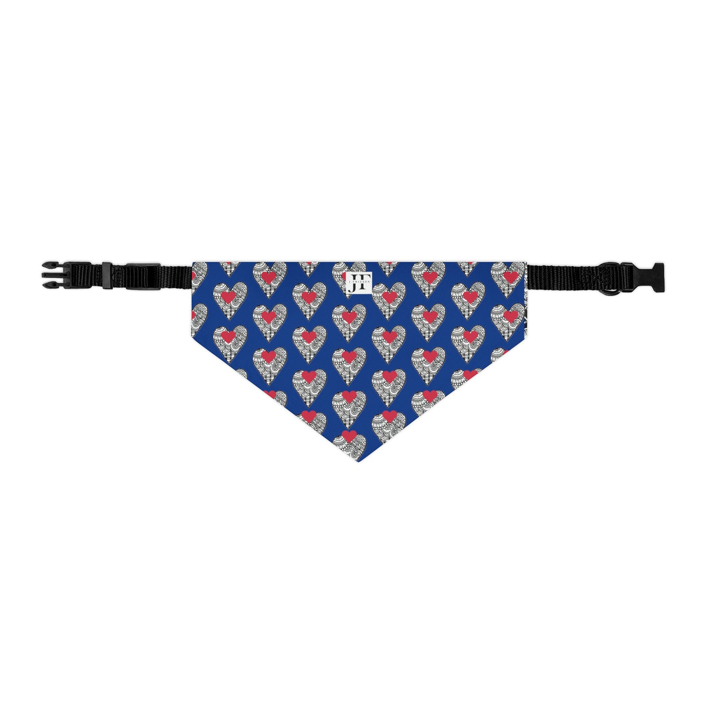 Pet Bandana Collar (Blue Hearts)