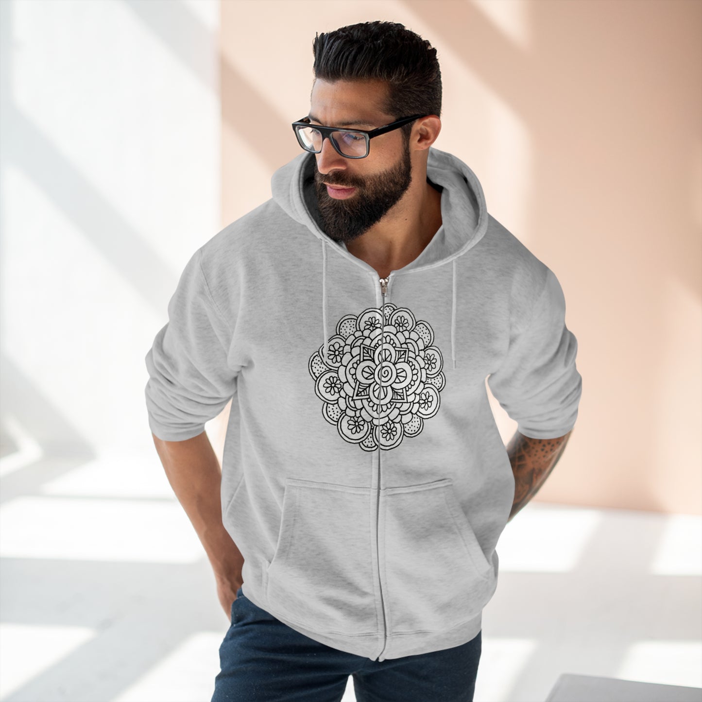 Mandala Zip Hoodie