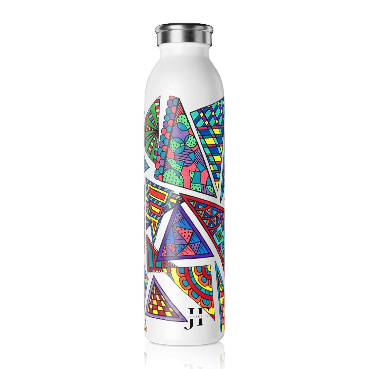 Slim Water Bottle (Triangles)