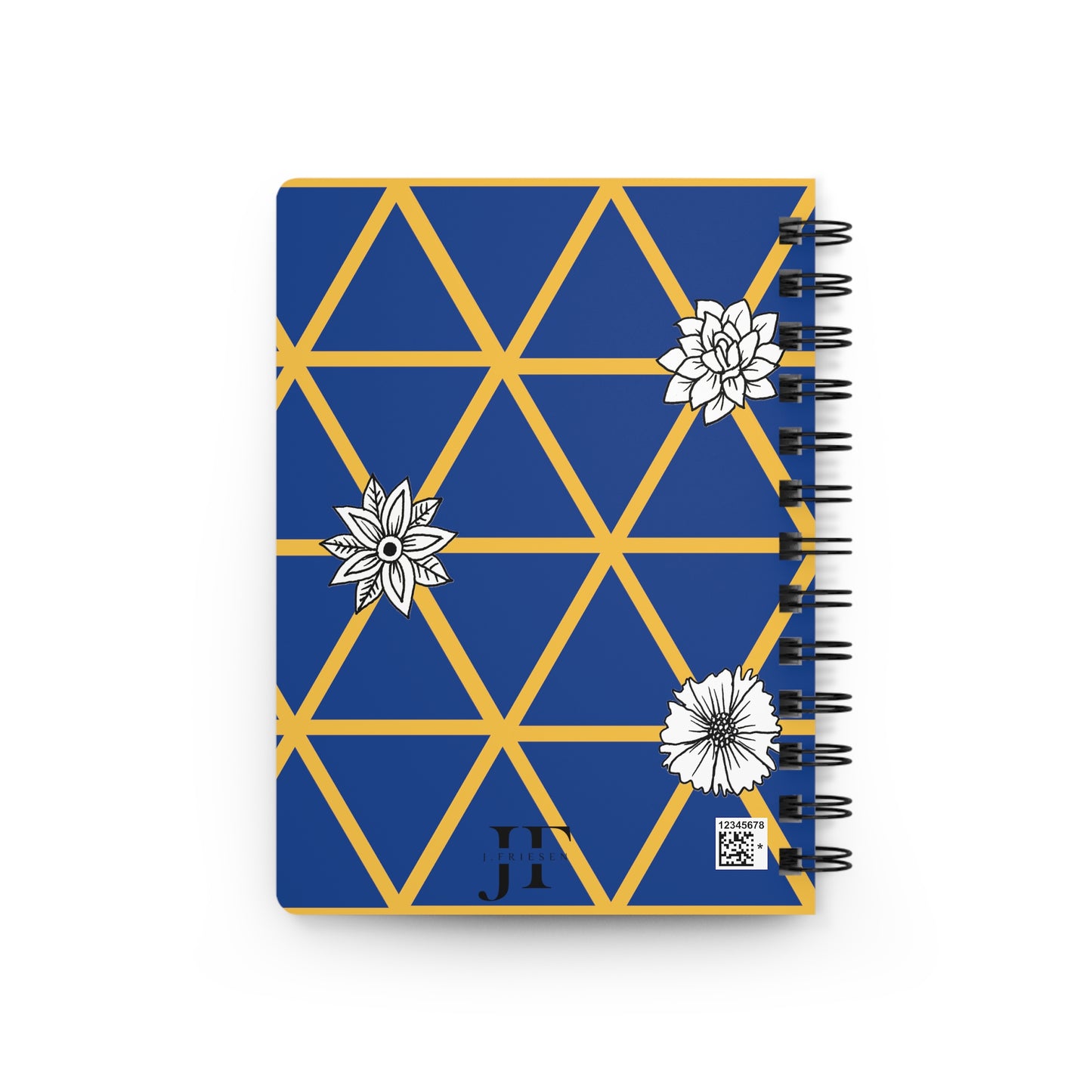 Spiral Bound Journal (Blue Geo Flowers)