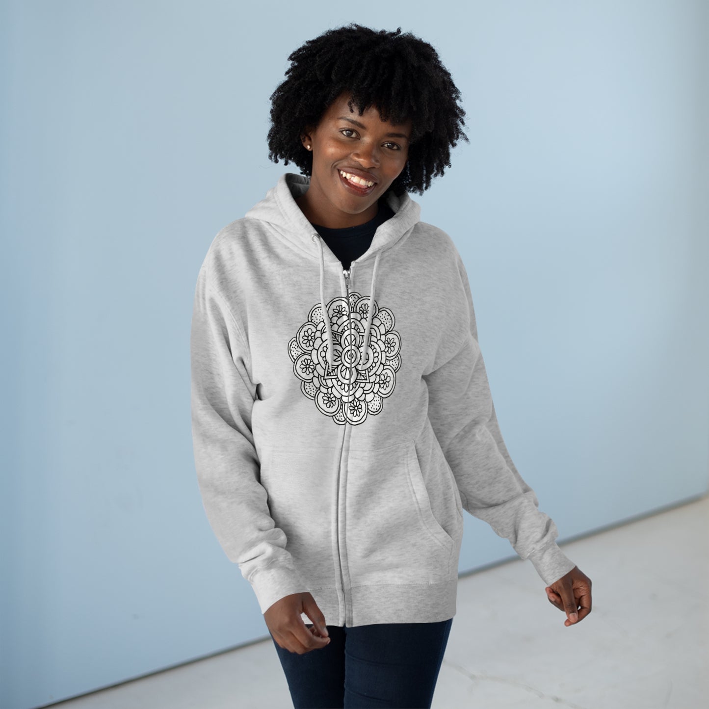 Mandala Zip Hoodie