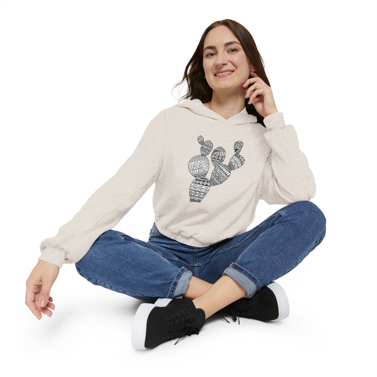 Women's Cinched Bottom Hoodie (Cactus)