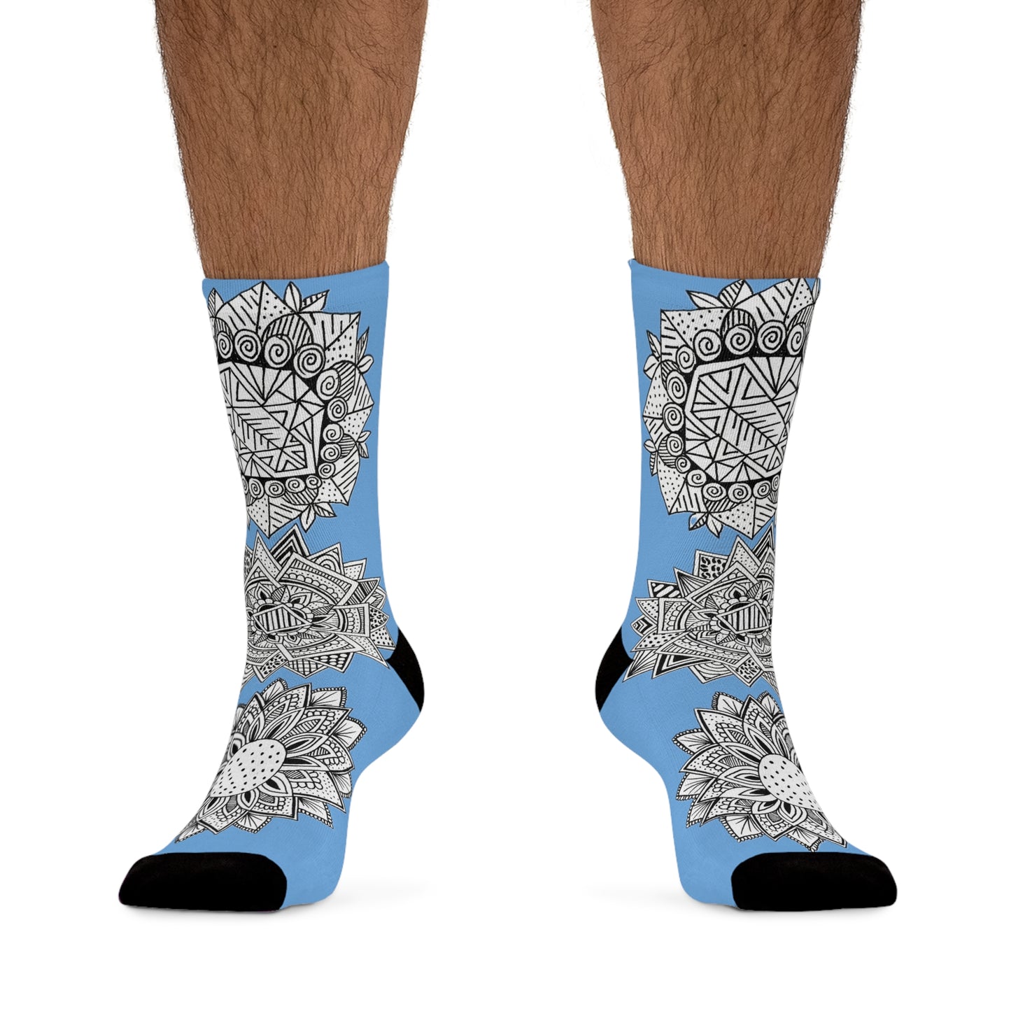 Blue Mandala Recycled Poly Socks