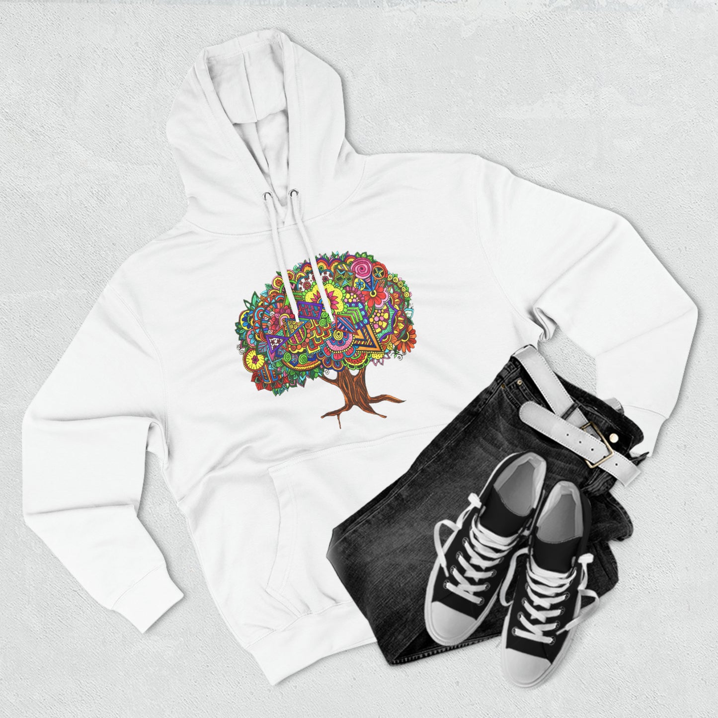 Three-Panel Fleece Hoodie (Tree of Eden)