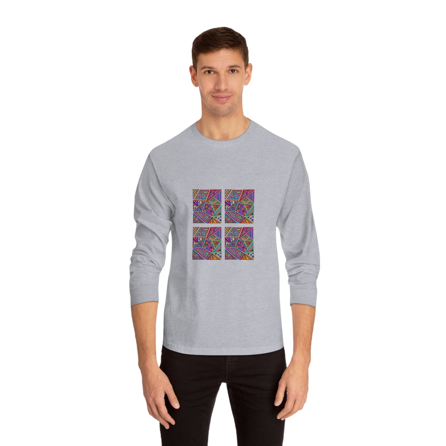 Classic Long Sleeve T-Shirt (Colourful Window)