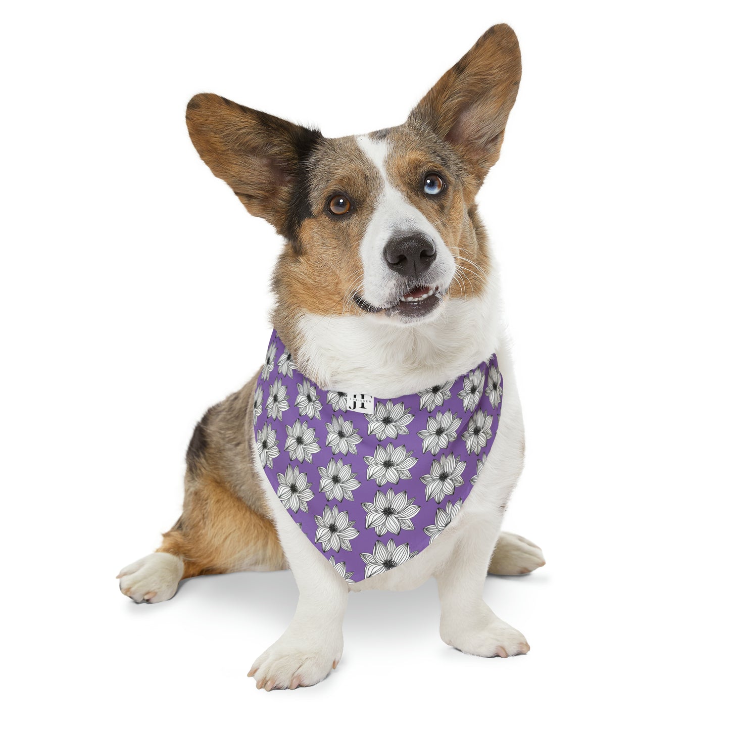 Pet Bandana Collar (Purple Flower)