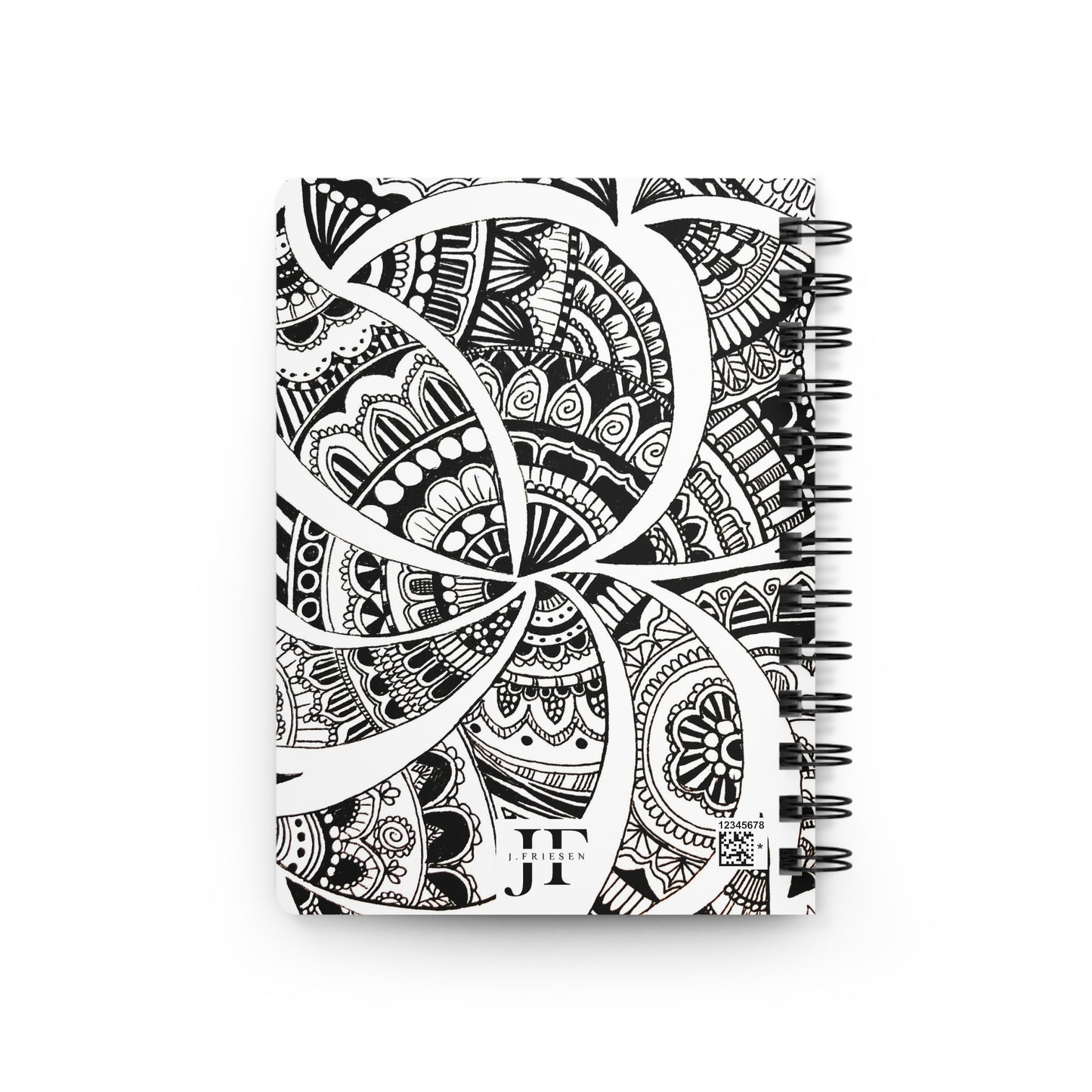 Spiral Bound Journal (B&W Swirl)