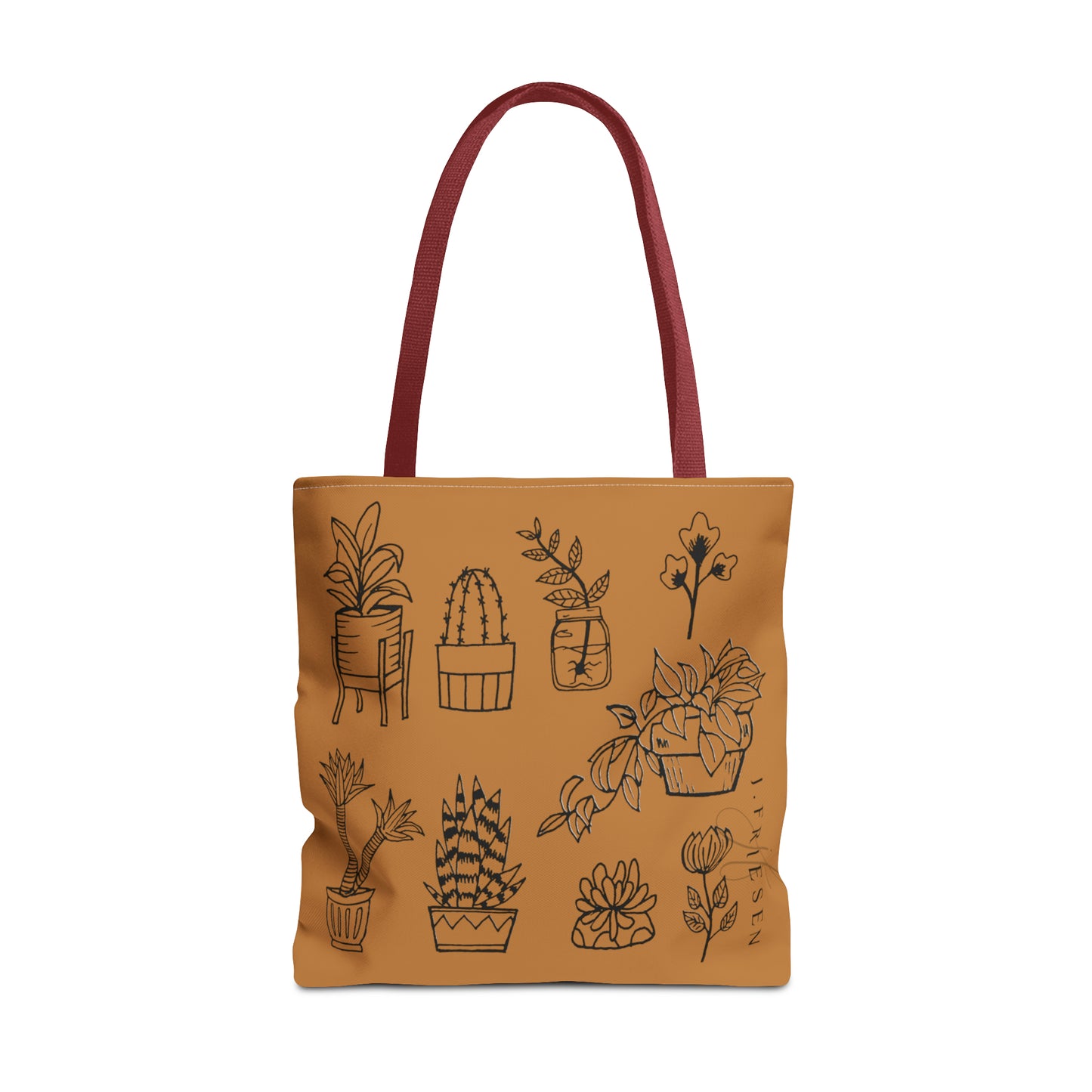 Tote Bag (Brown House Plants)