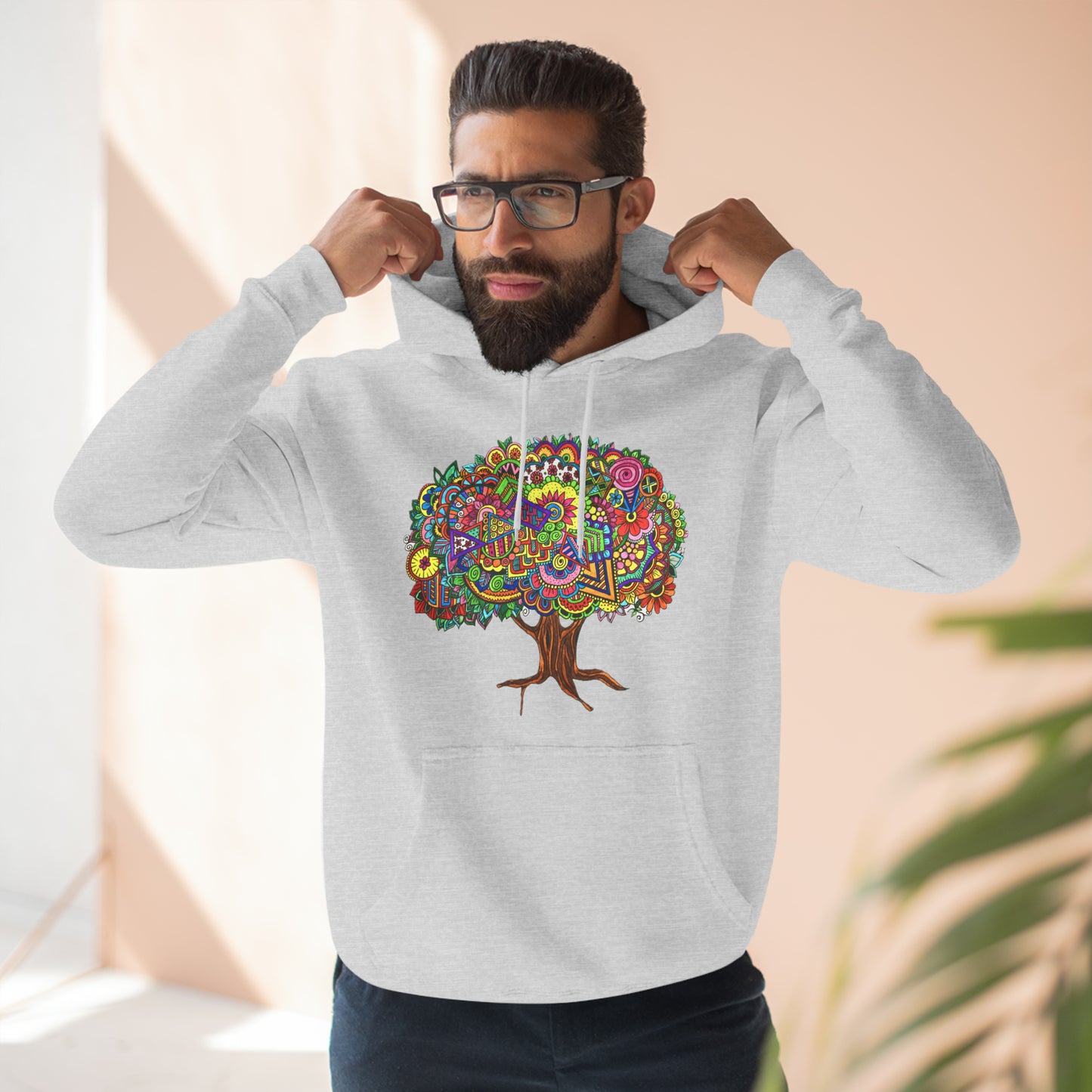 Three-Panel Fleece Hoodie (Tree of Eden)