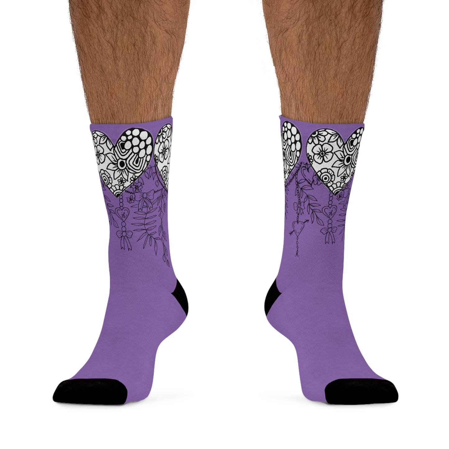 Recycled Poly Socks (Purple Valentines)