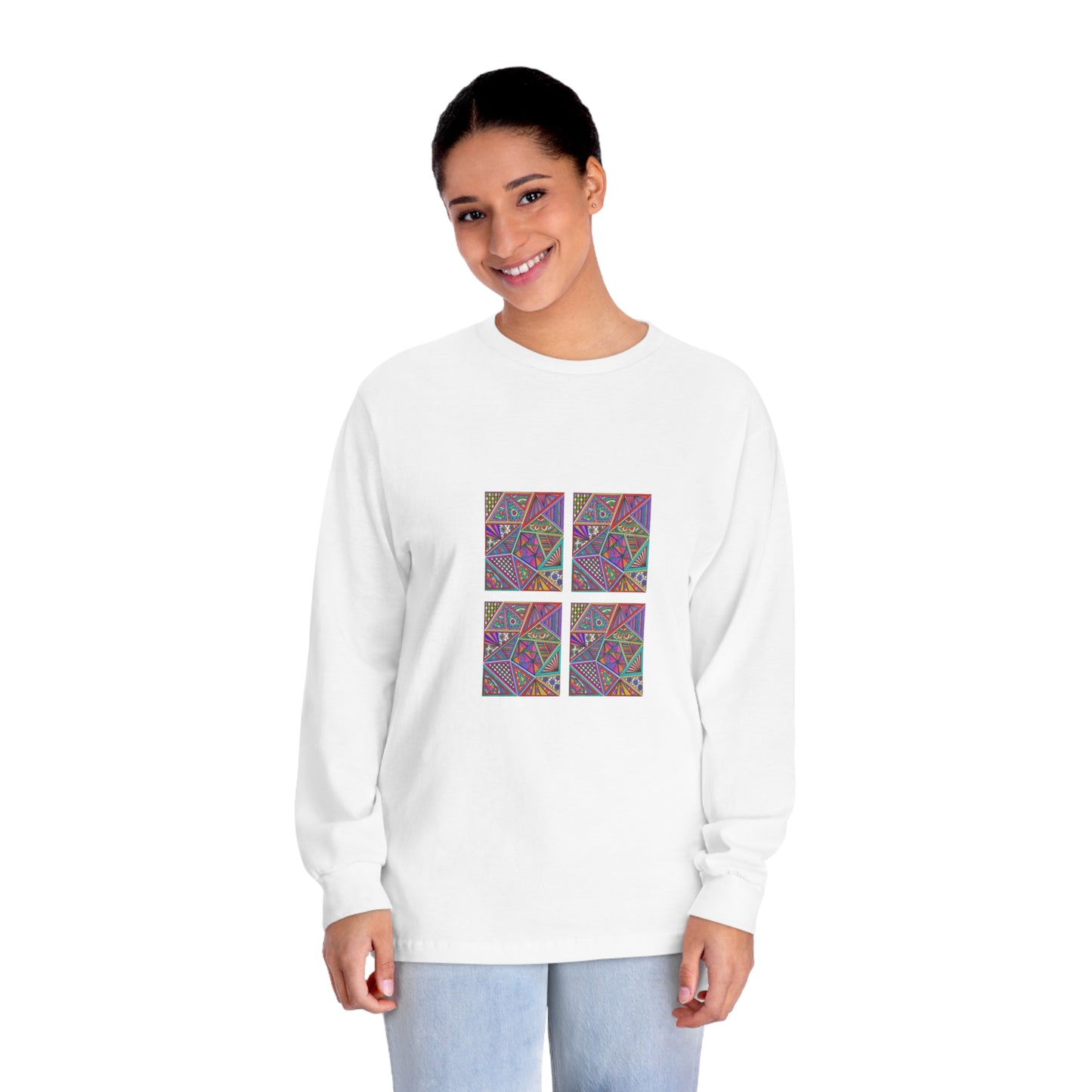 Classic Long Sleeve T-Shirt (Colourful Window)