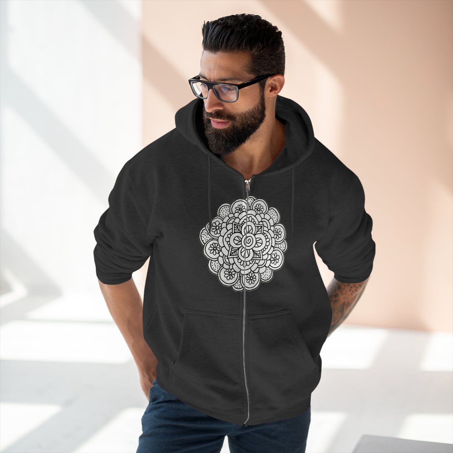 Mandala Zip Hoodie