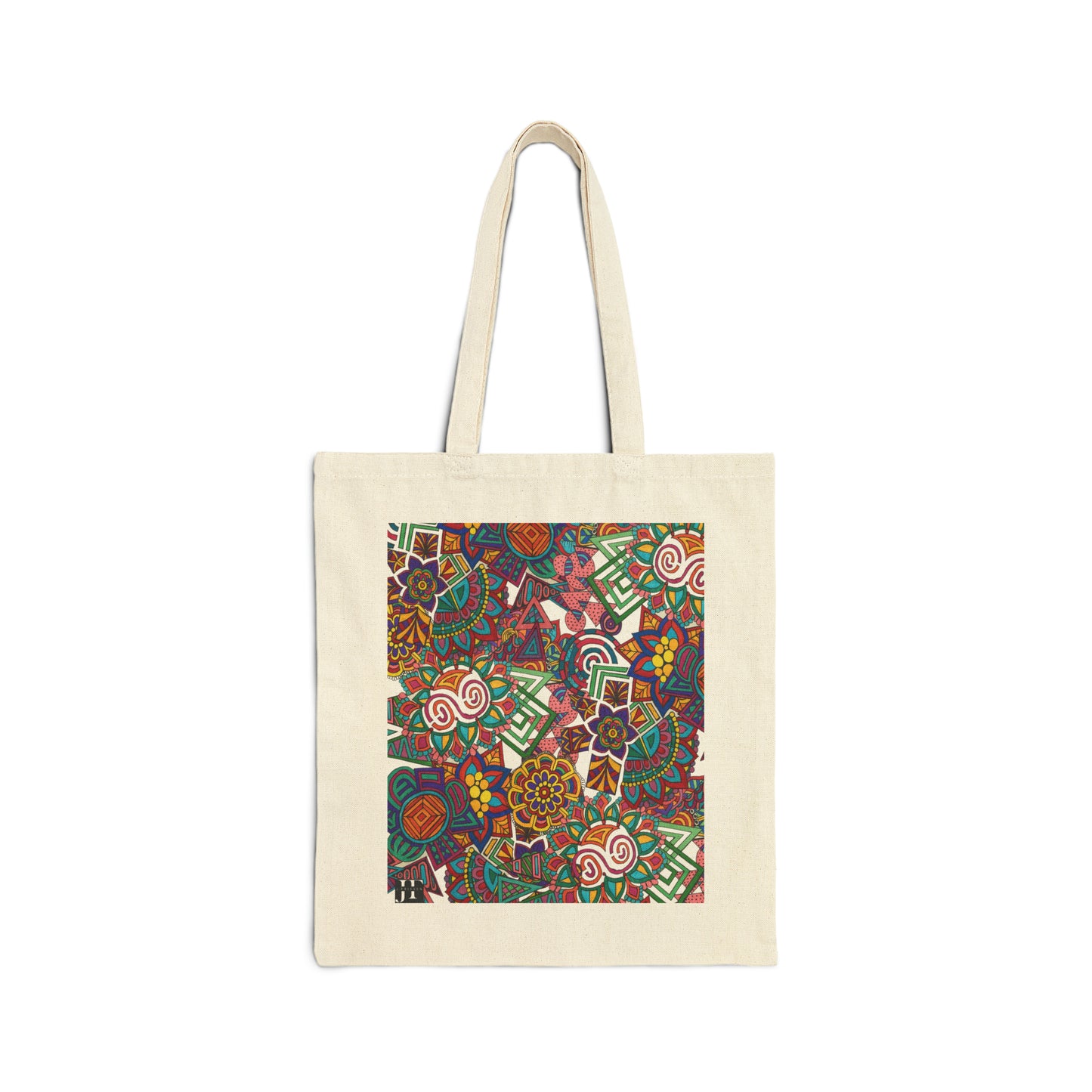 Cotton Canvas Tote Bag (Splash of Colour)