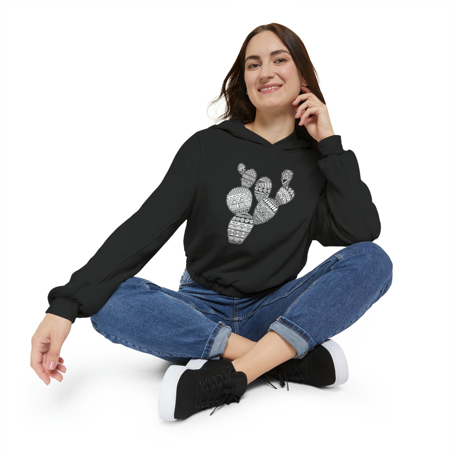 Women's Cinched Bottom Hoodie (Cactus)