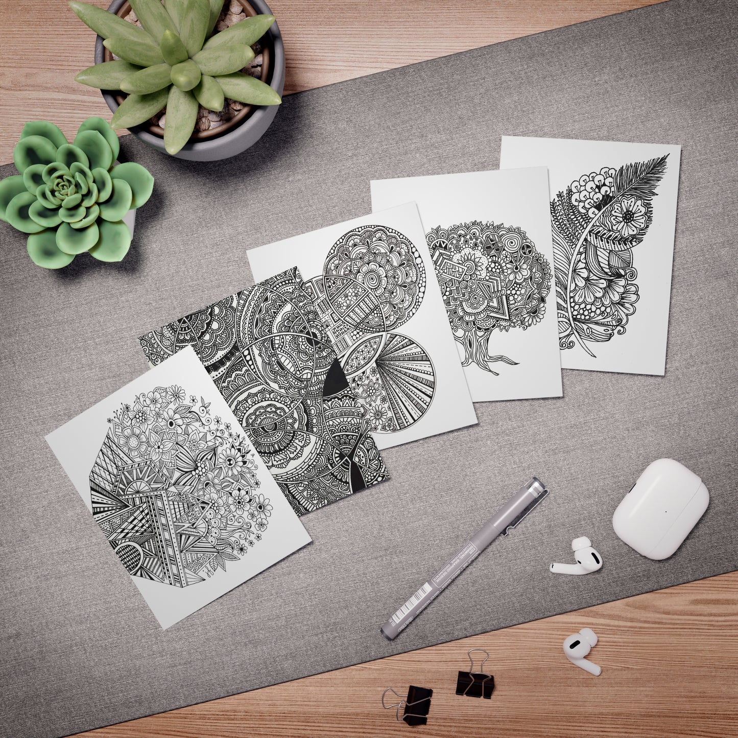 Colour Me Cards (5-Pack) Intricate 2