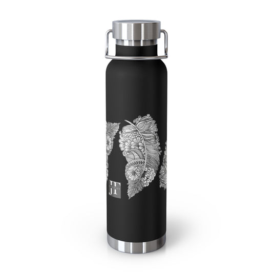 Copper Vacuum Insulated Bottle, 22oz (Feathers)