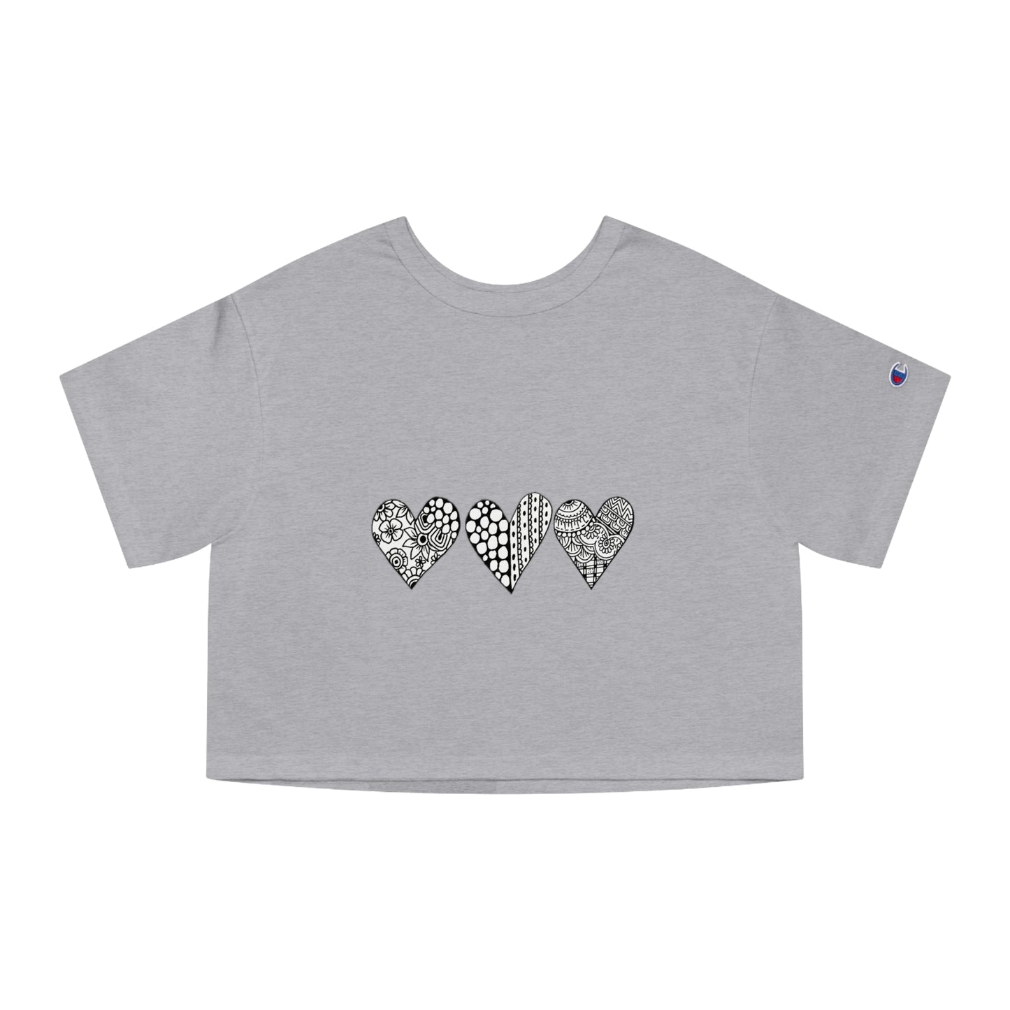 Women's Cropped Top (Triple Heart)