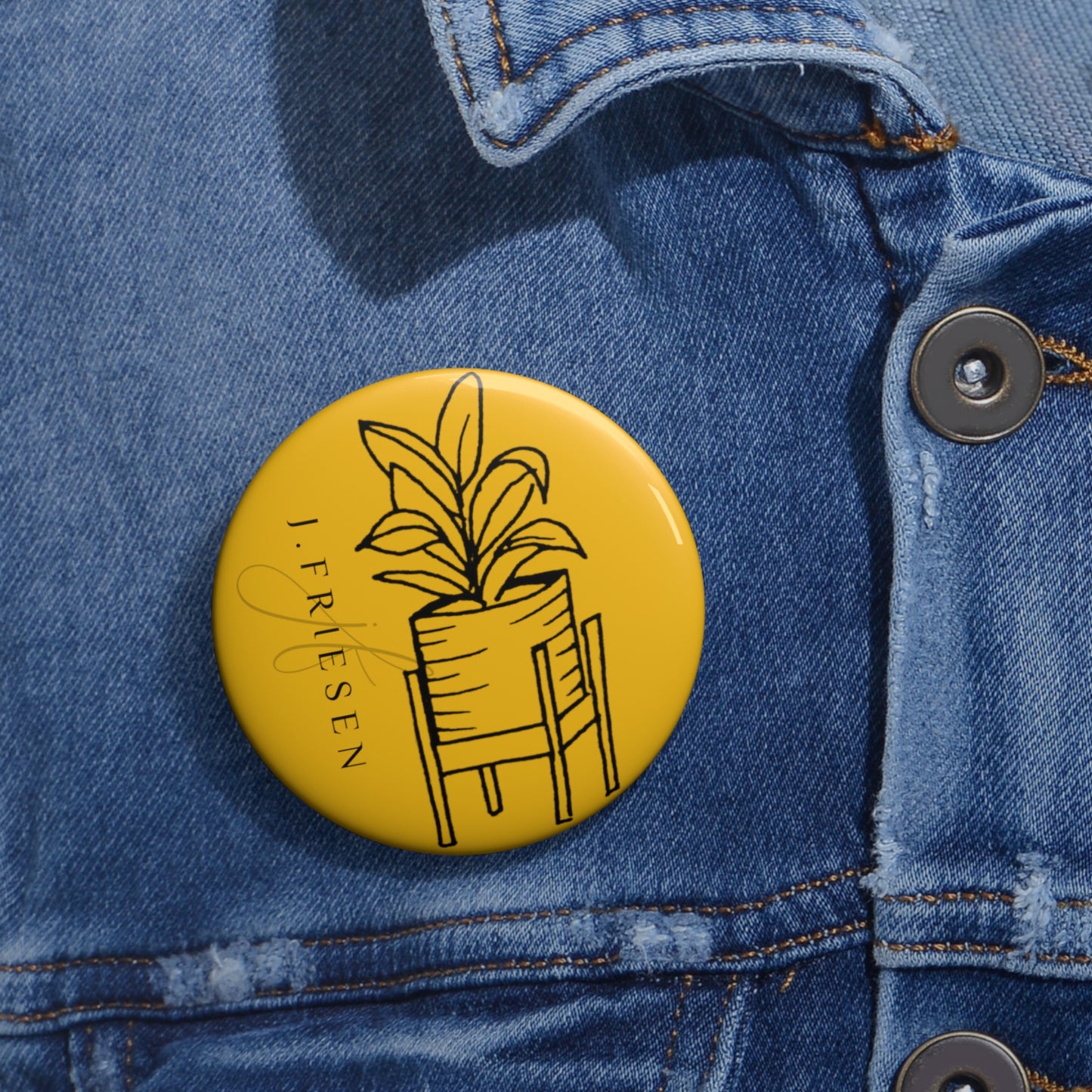 Pin Buttons (Yellow House Plant)