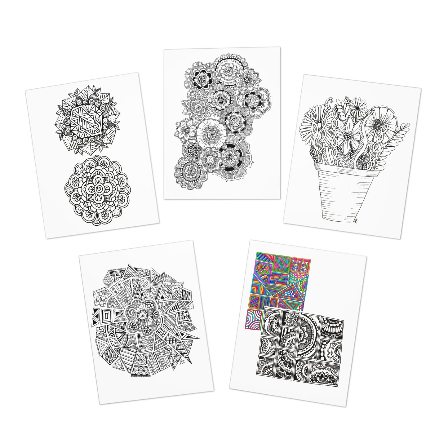 Colour Me Cards (5-Pack) Valentine's Day