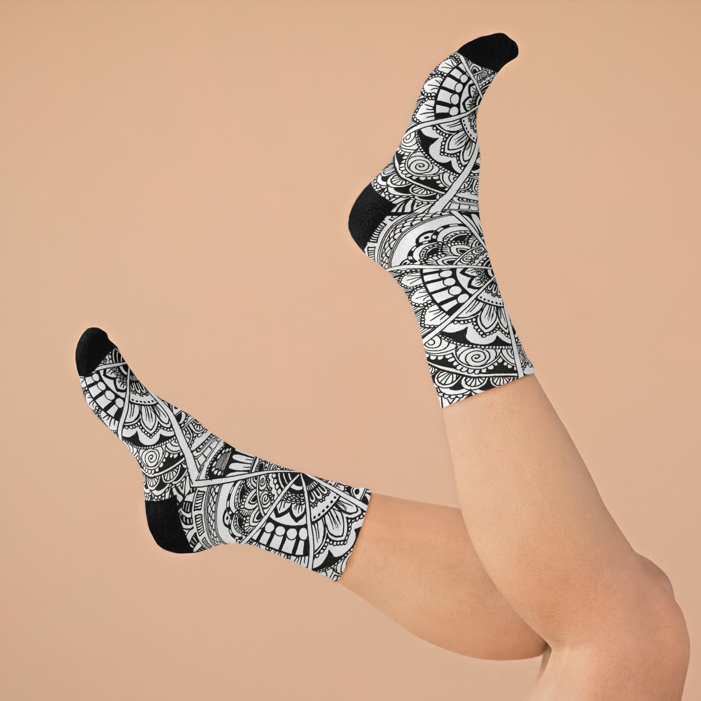 B&W Recycled Poly Socks