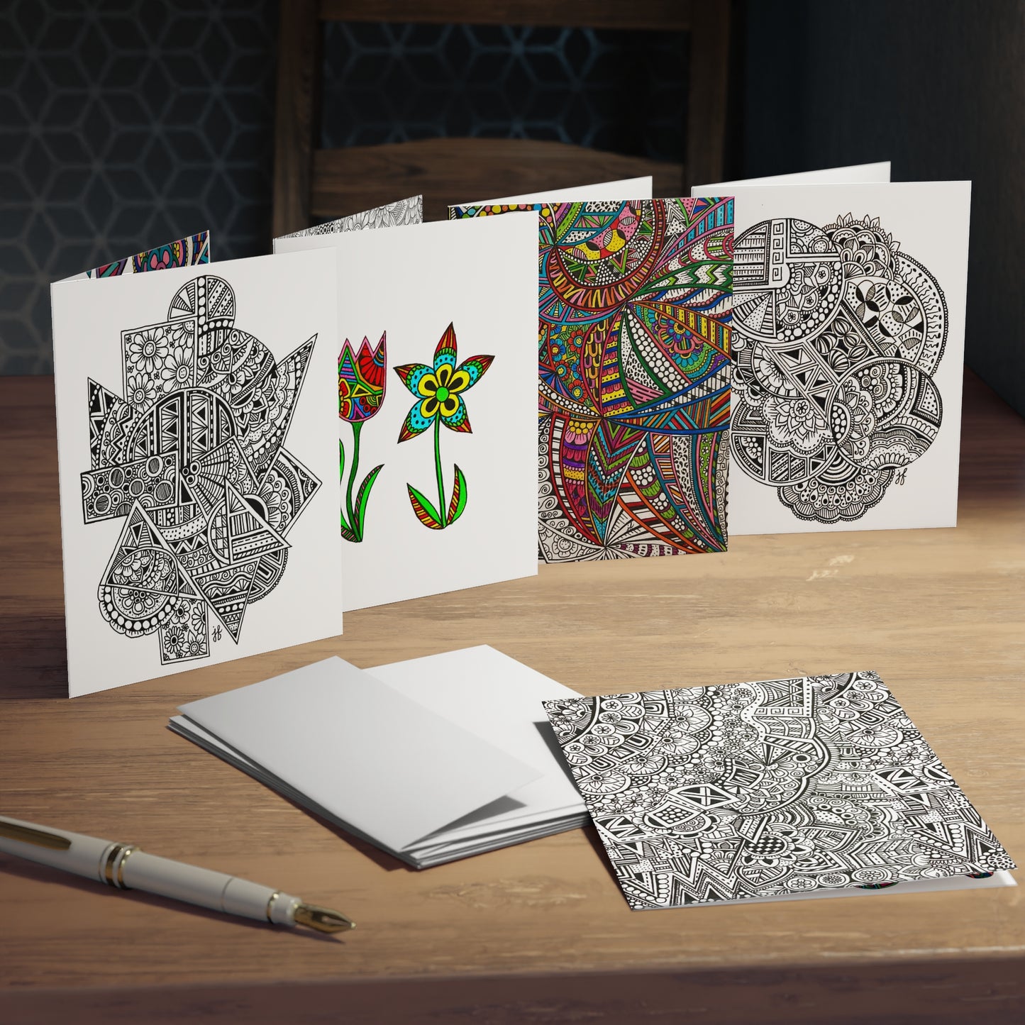 Colour Me Cards (5-Pack) Colour & B&W