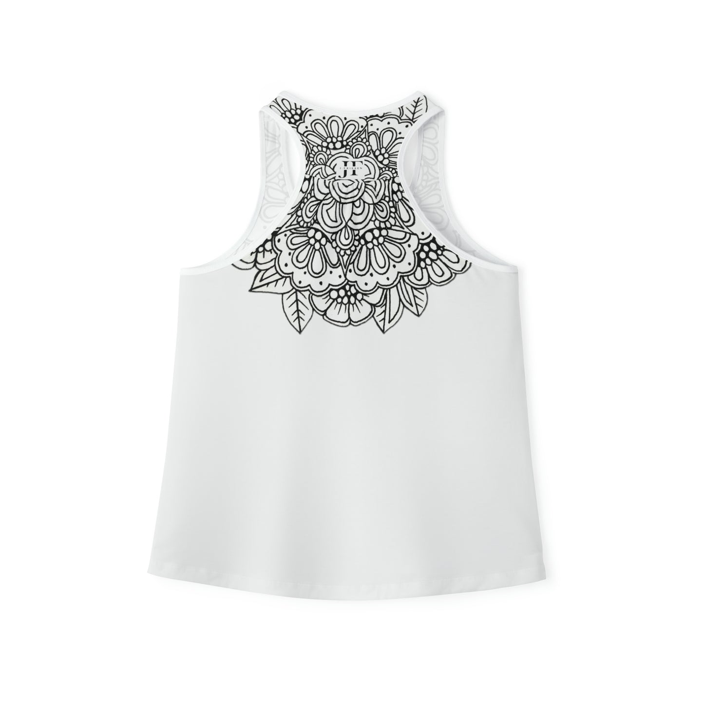 Women's Tank Top (Mandala Collar- White)