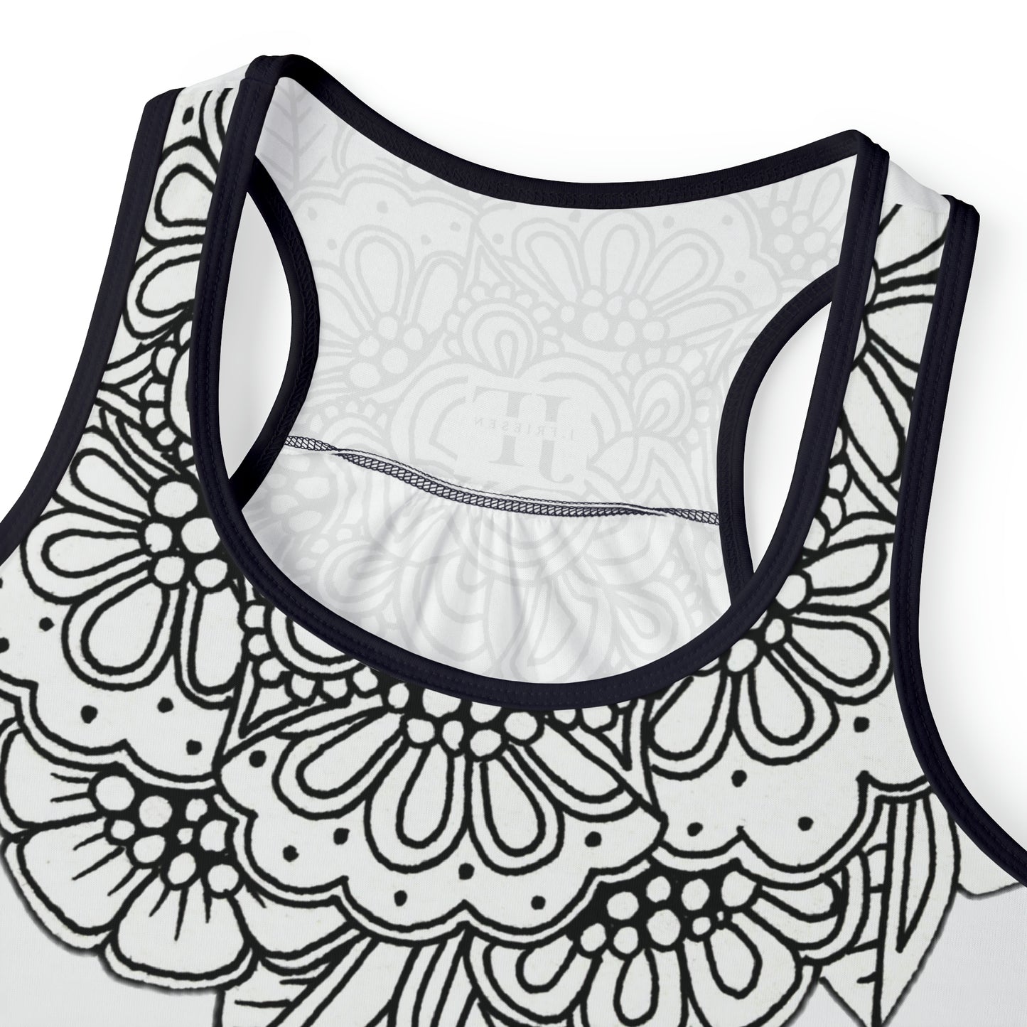 Women's Tank Top (Mandala Collar- White)