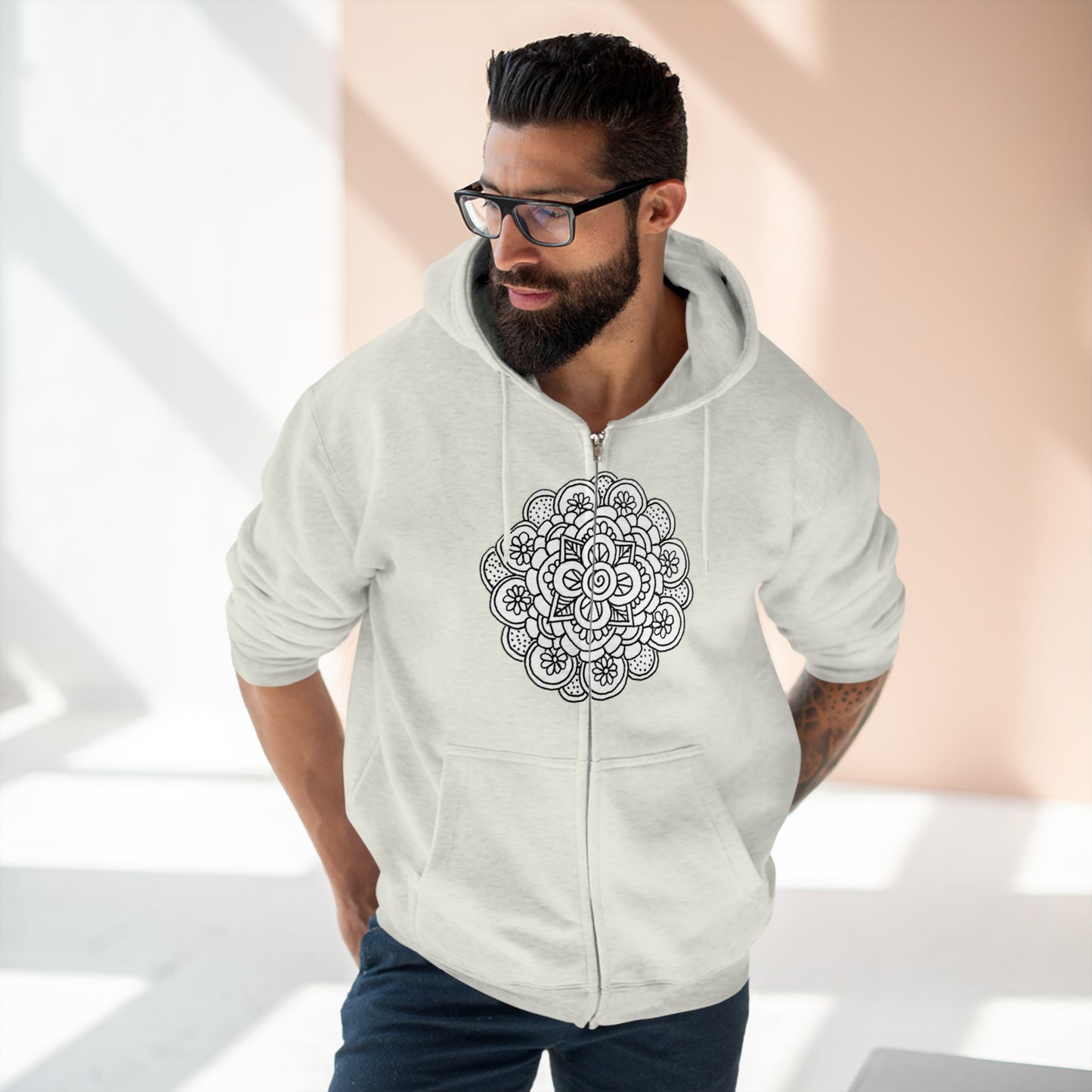 Mandala Zip Hoodie