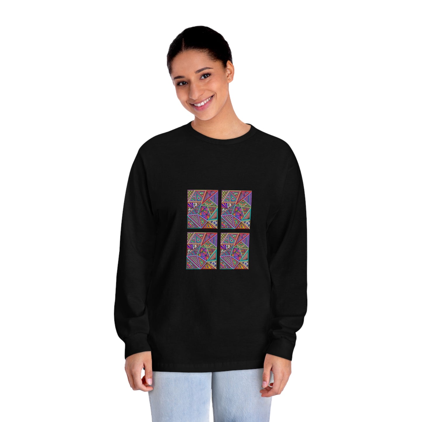 Classic Long Sleeve T-Shirt (Colourful Window)