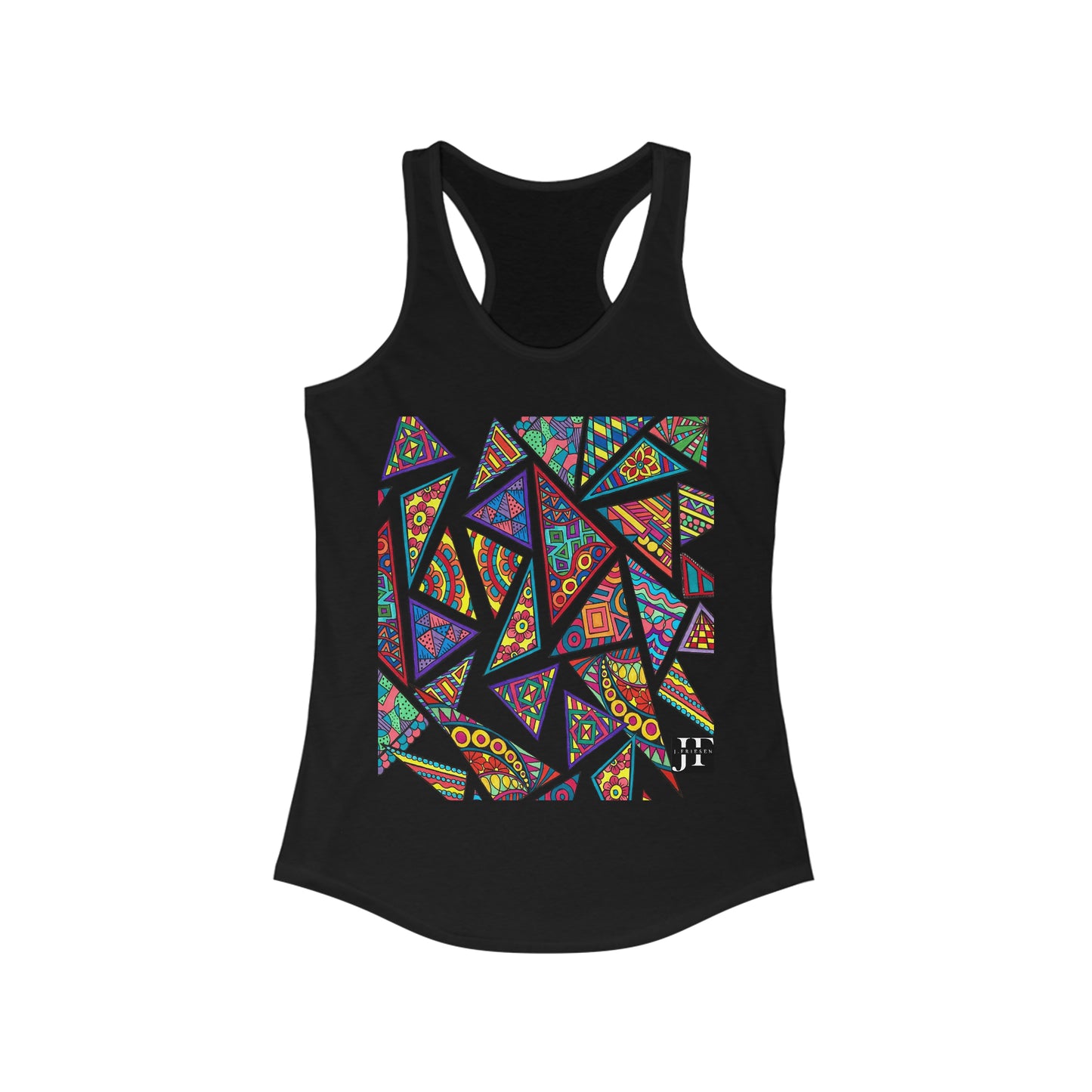 Women's Ideal Racerback Tank (Triangles)